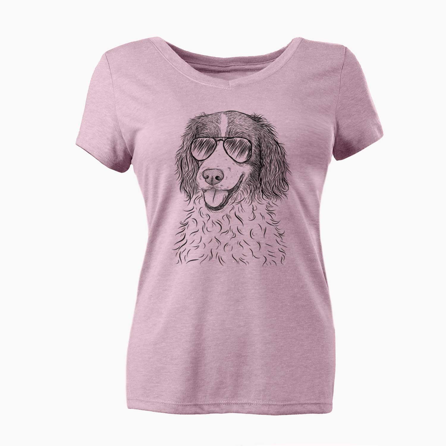 Aviator Maggie the Springer Spaniel - Women's V-neck Shirt