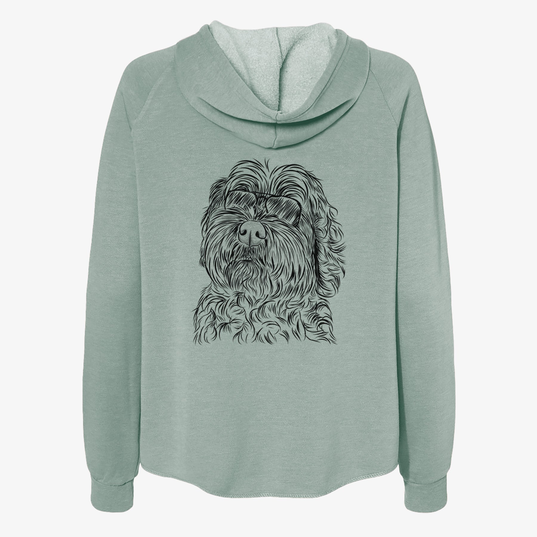 Maggie Girl the Cockapoo - Women's Cali Wave Zip-Up Sweatshirt