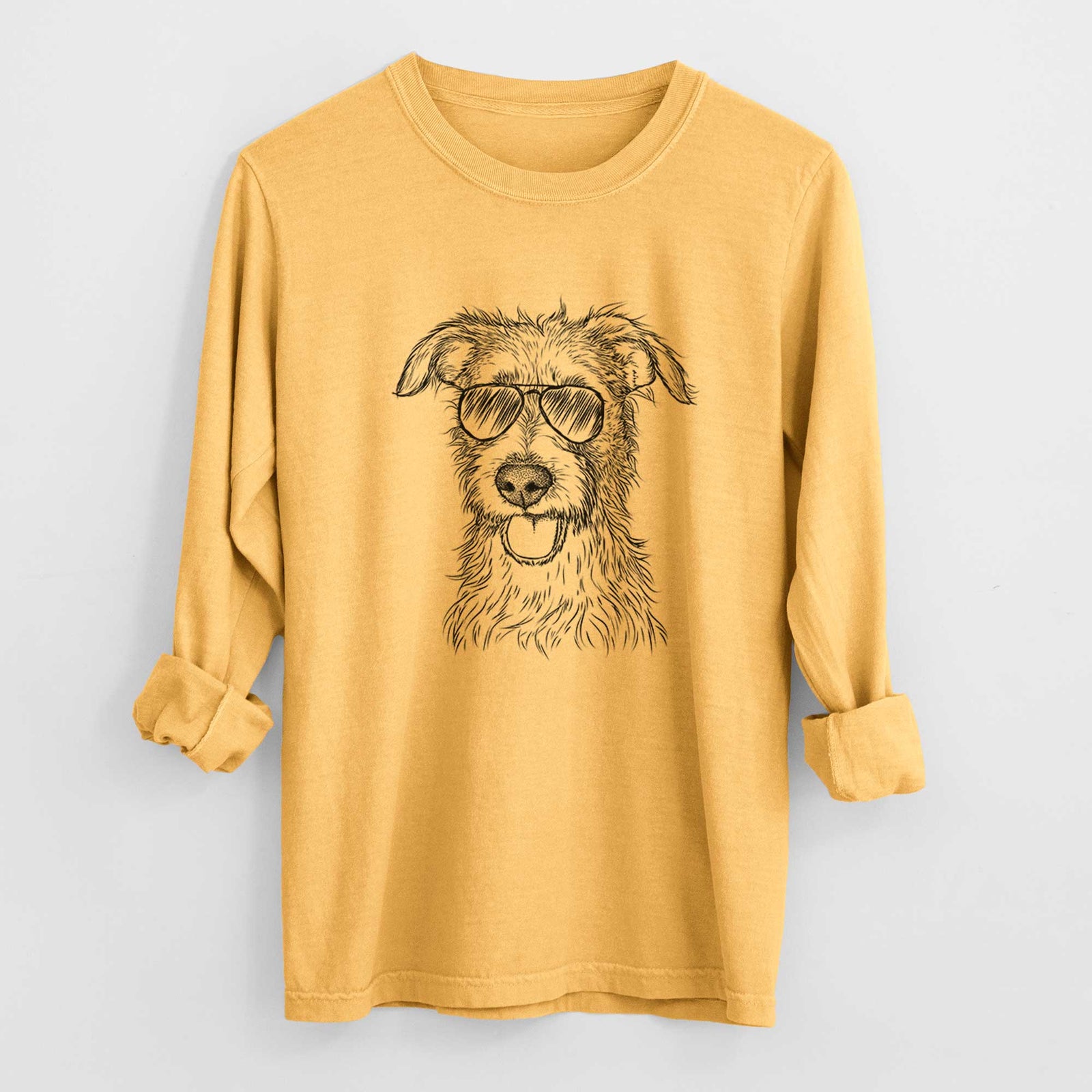 Aviators Maggie the Terrier Mix - Heavyweight 100% Cotton Long Sleeve