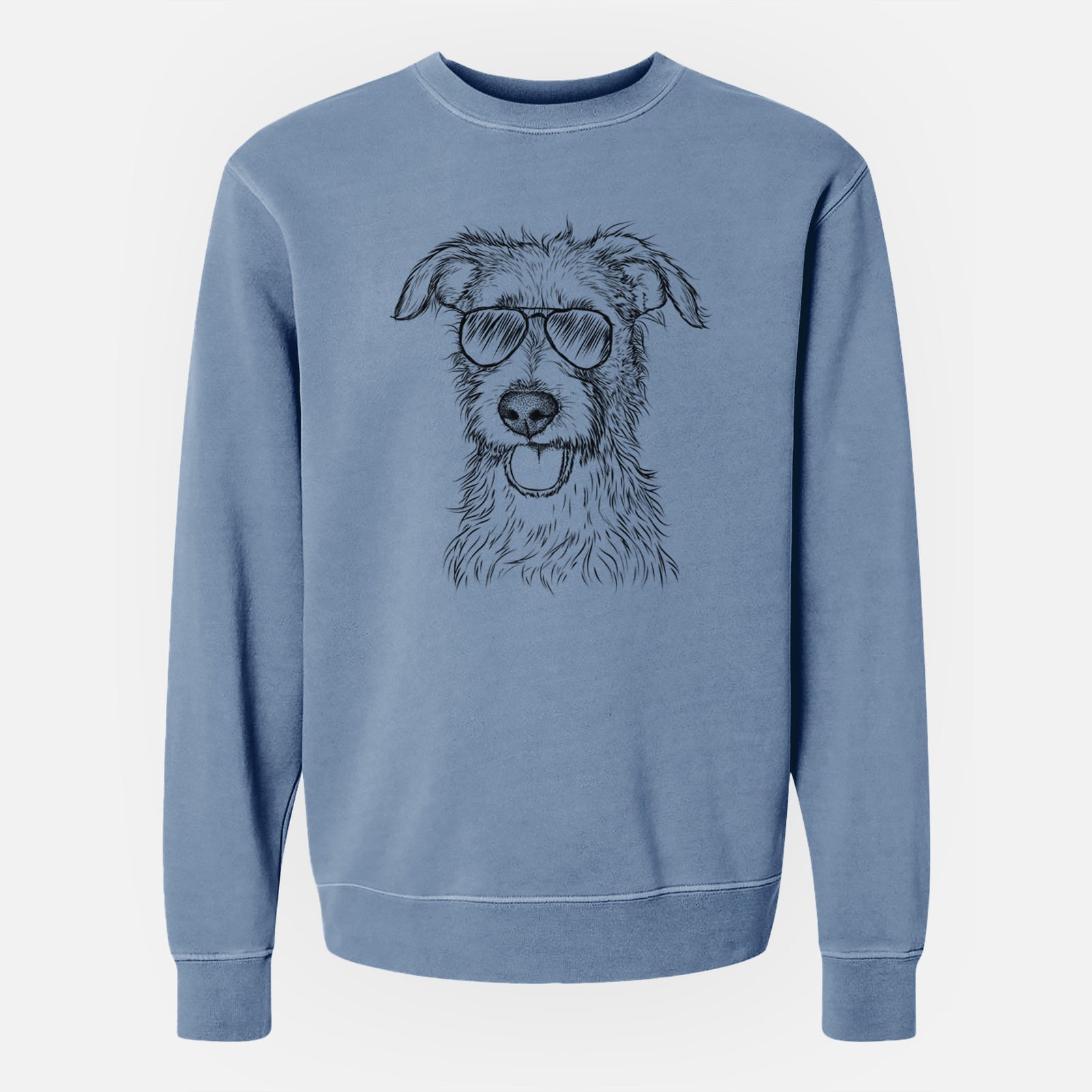 Aviator Maggie the Terrier Mix - Unisex Pigment Dyed Crew Sweatshirt