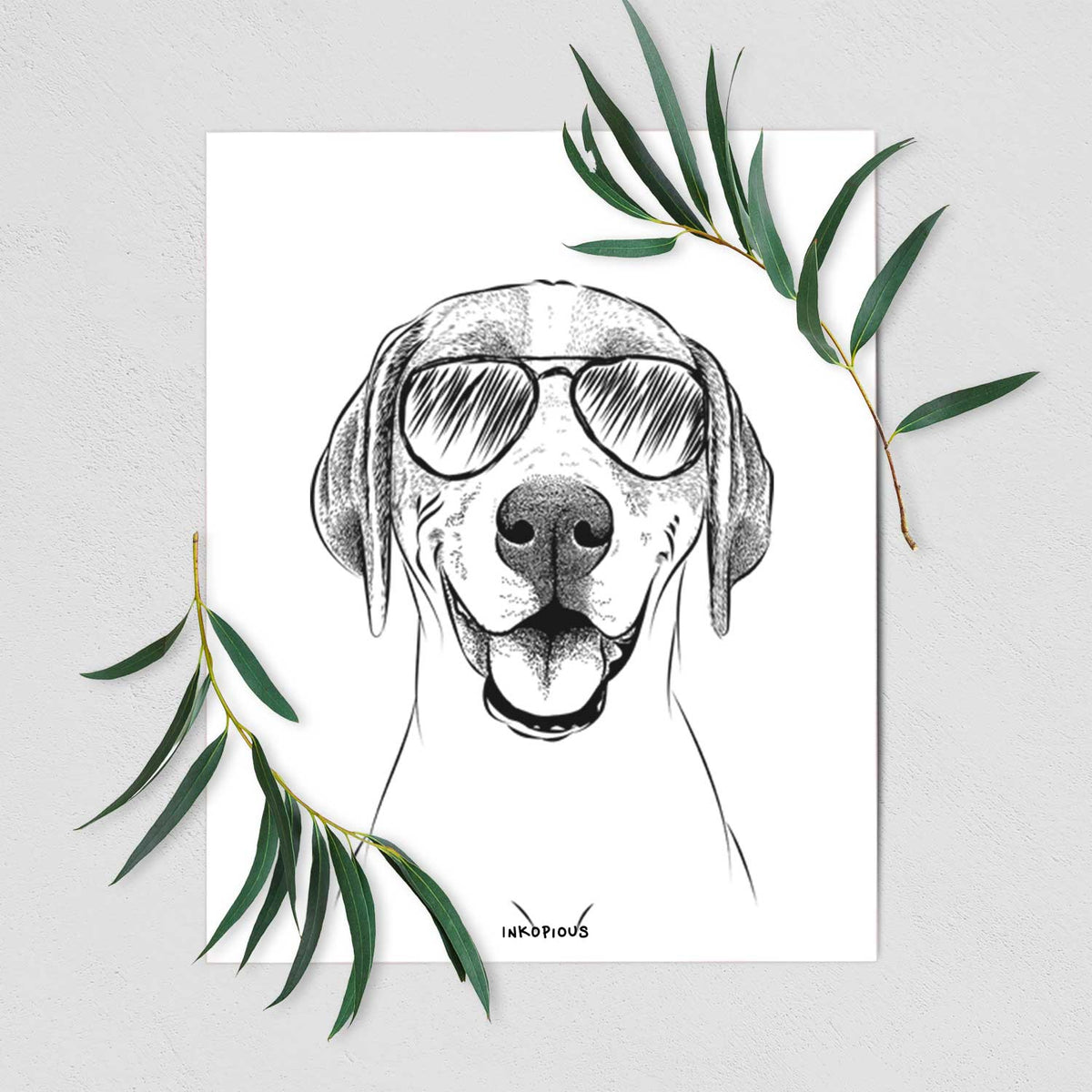 Maggie the Treeing Walker Coonhound Art Print
