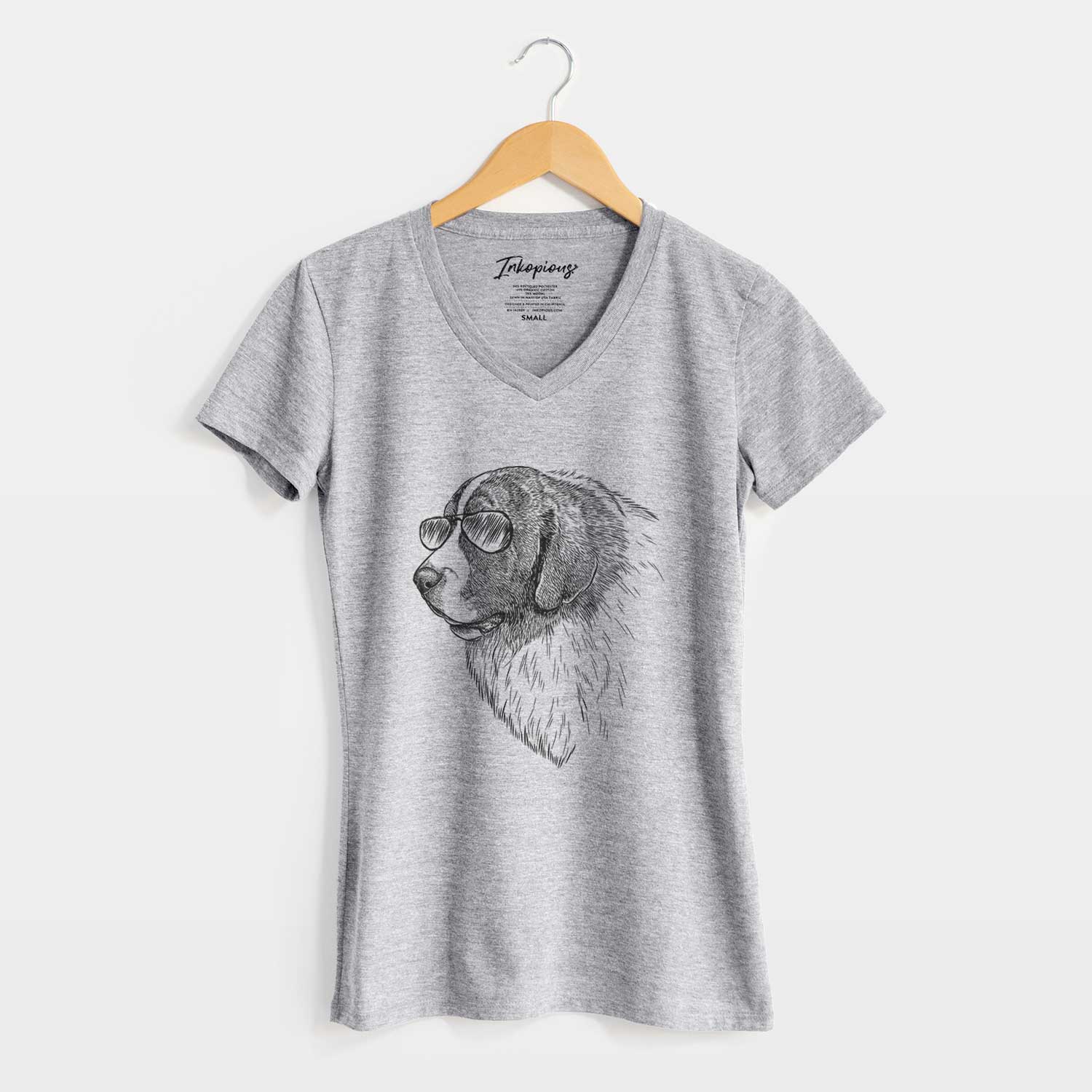 Aviator Magnus the Pyrenean Mastiff - Women's V-neck Shirt