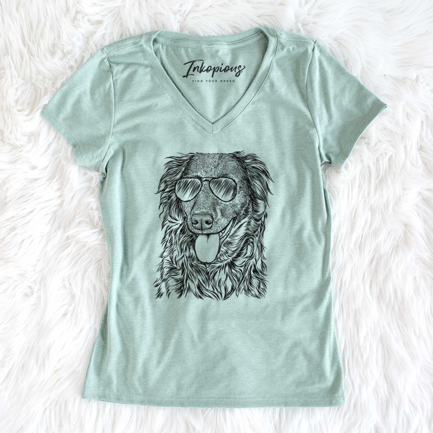 Aviator Maisie Mae the Aussiedor - Women's V-neck Shirt