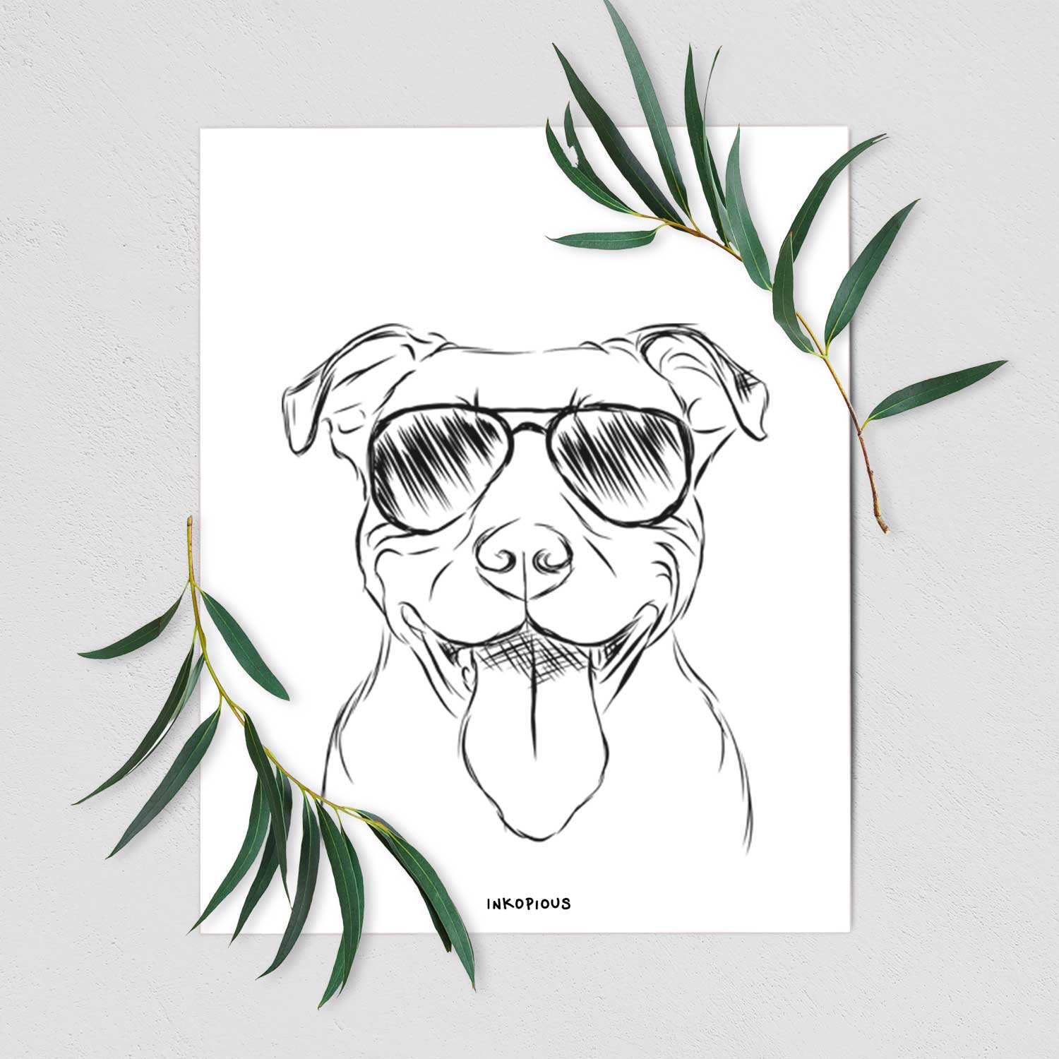 Major the Pitbull Art Print