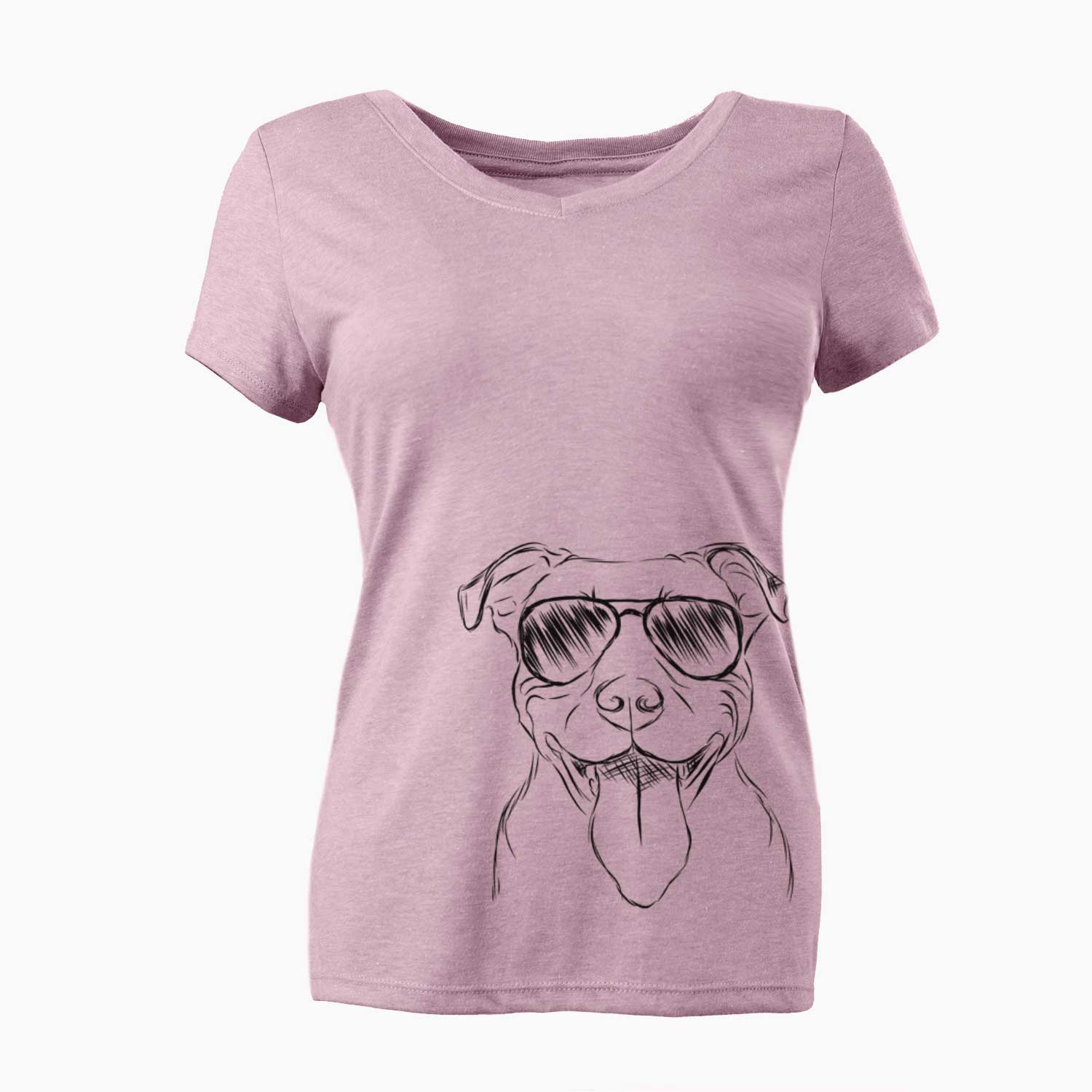 Aviator Major the Pitbull - Women's V-neck Shirt