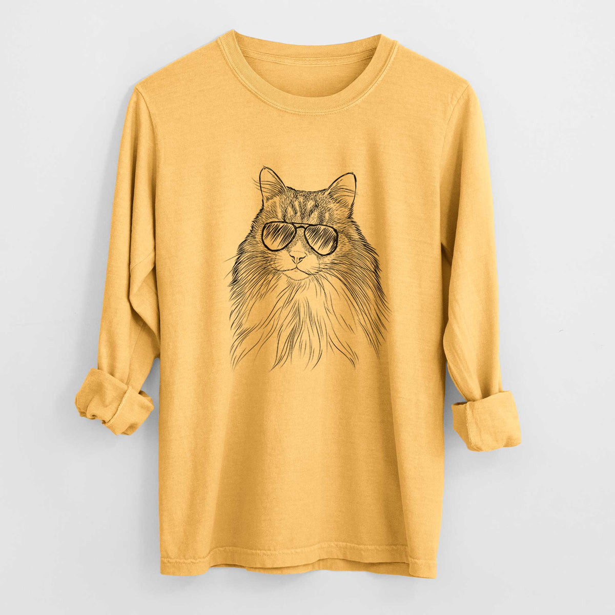 Aviators Maks the Siberian Cat - Heavyweight 100% Cotton Long Sleeve