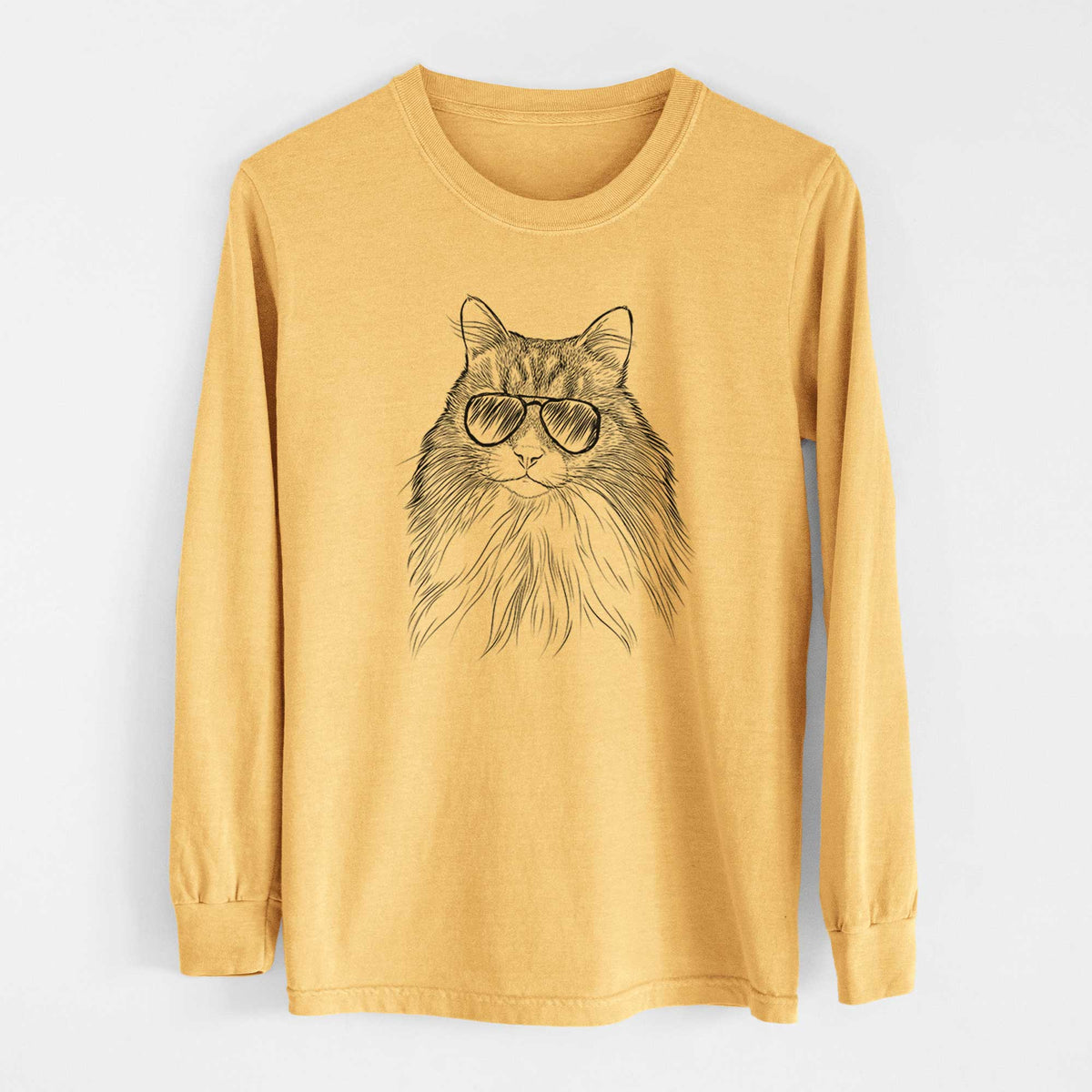 Aviators Maks the Siberian Cat - Heavyweight 100% Cotton Long Sleeve