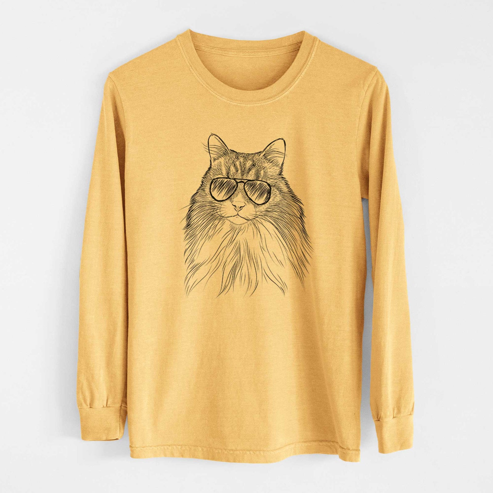 Aviators Maks the Siberian Cat - Heavyweight 100% Cotton Long Sleeve
