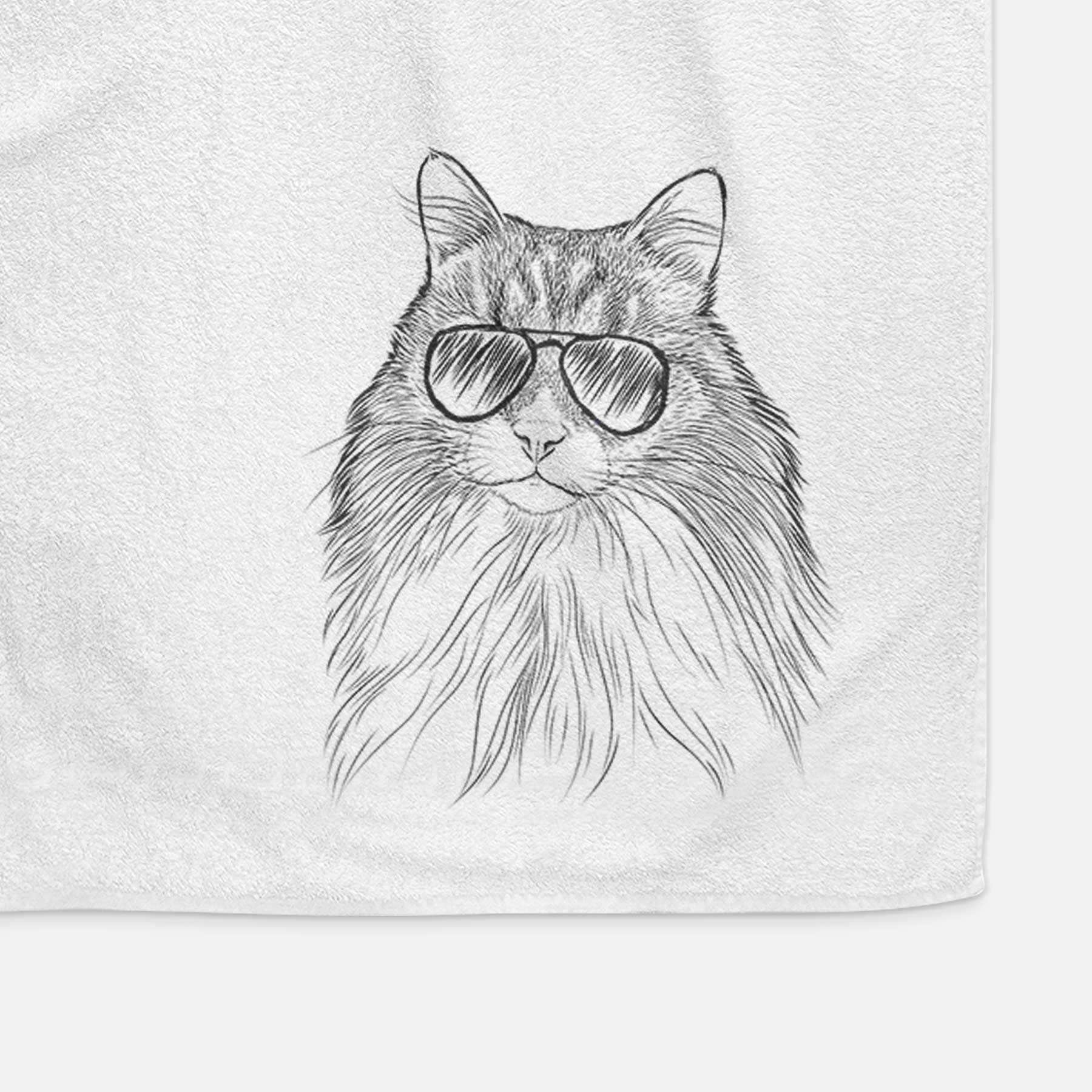 Maks the Siberian Cat Decorative Hand Towel