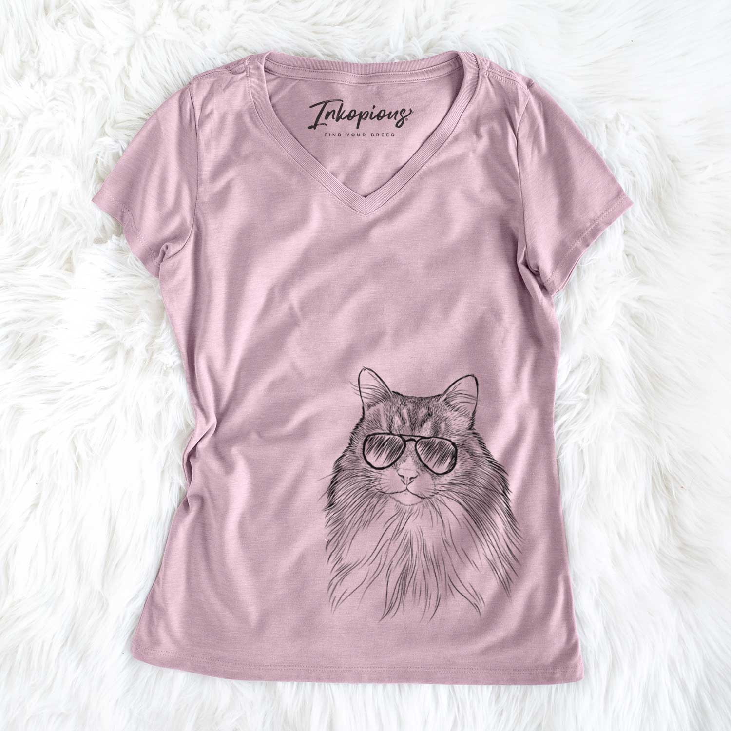 Maks the Siberian Cat - Women's V-neck Shirt