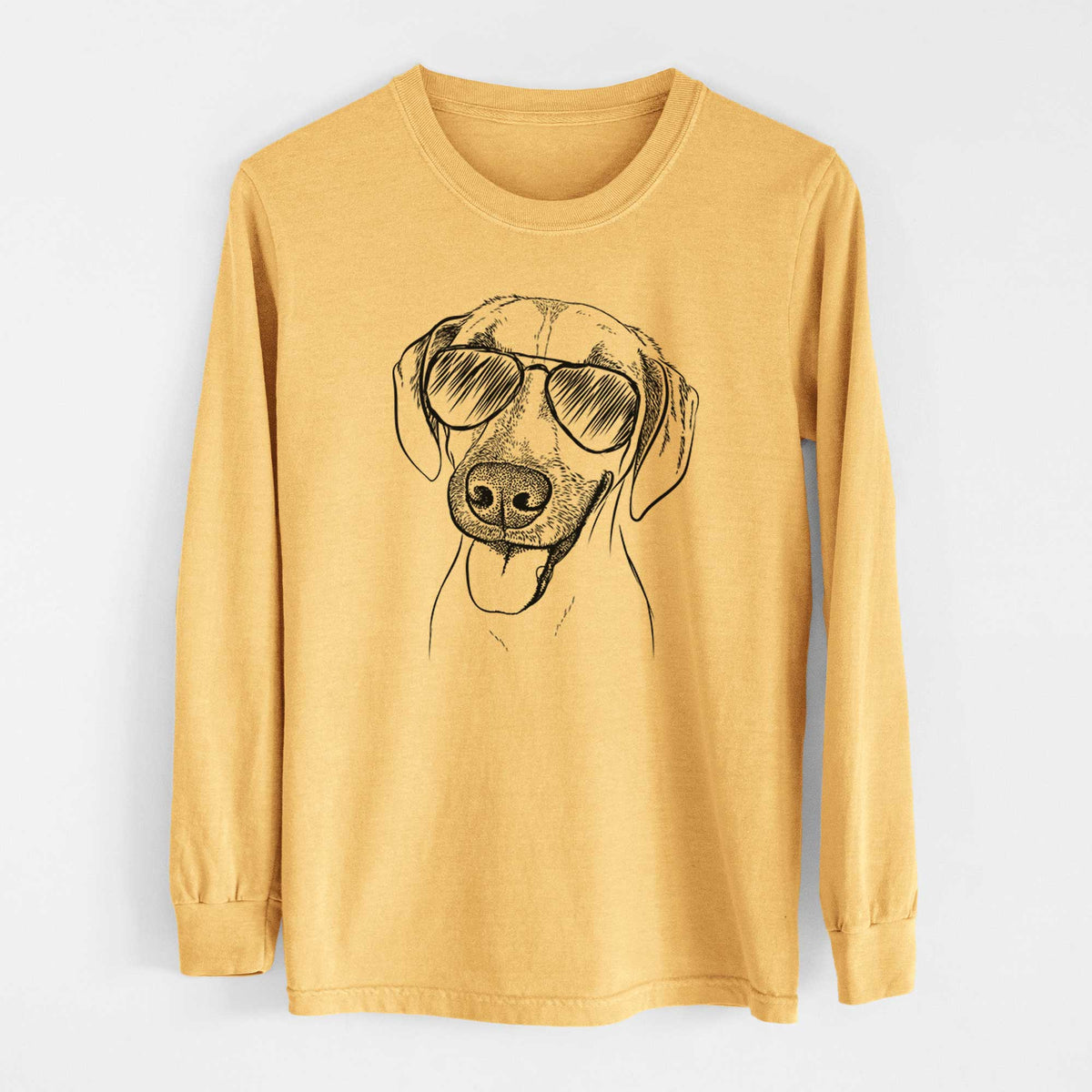 Aviators Malia the American Foxhound Mix - Heavyweight 100% Cotton Long Sleeve