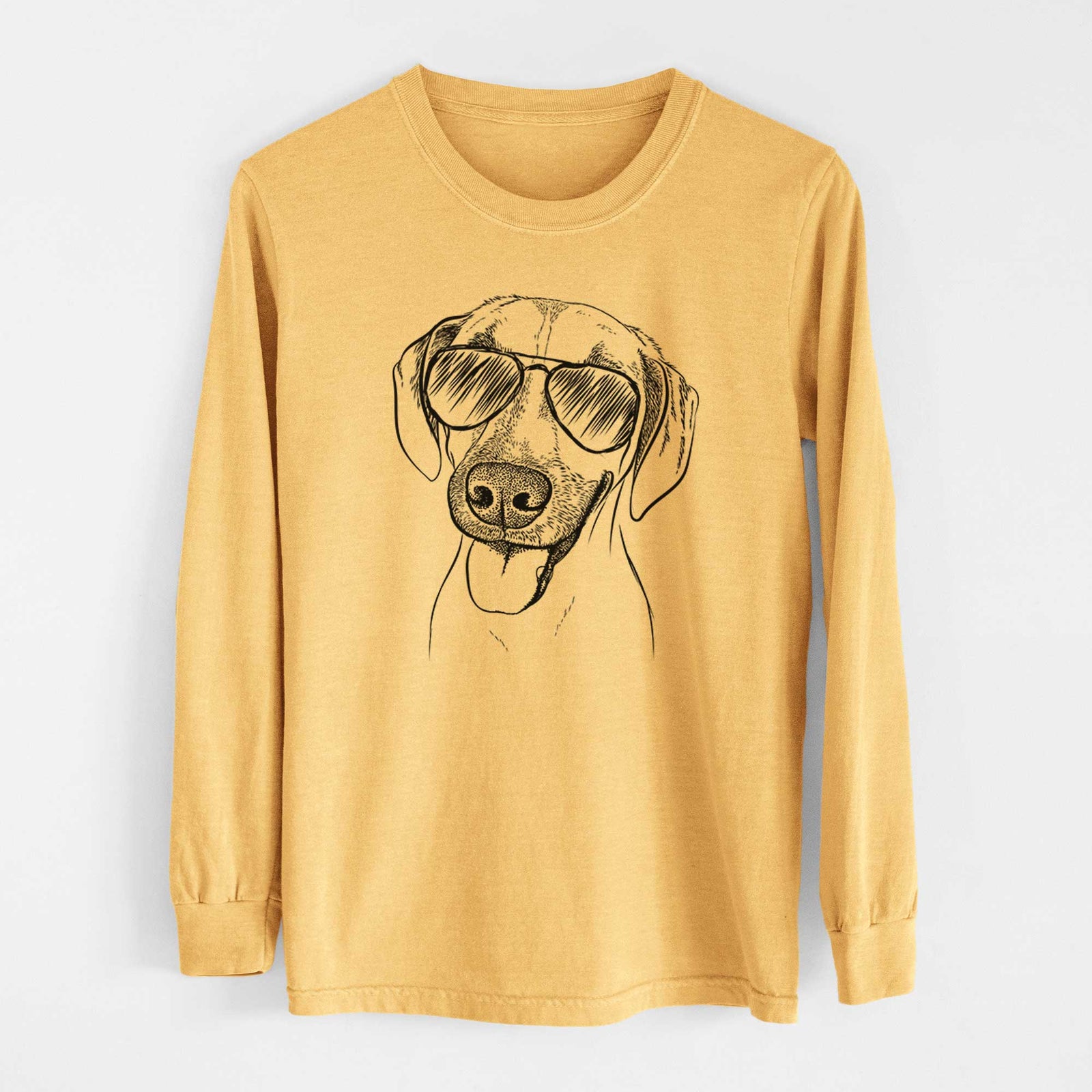 Aviators Malia the American Foxhound Mix - Heavyweight 100% Cotton Long Sleeve