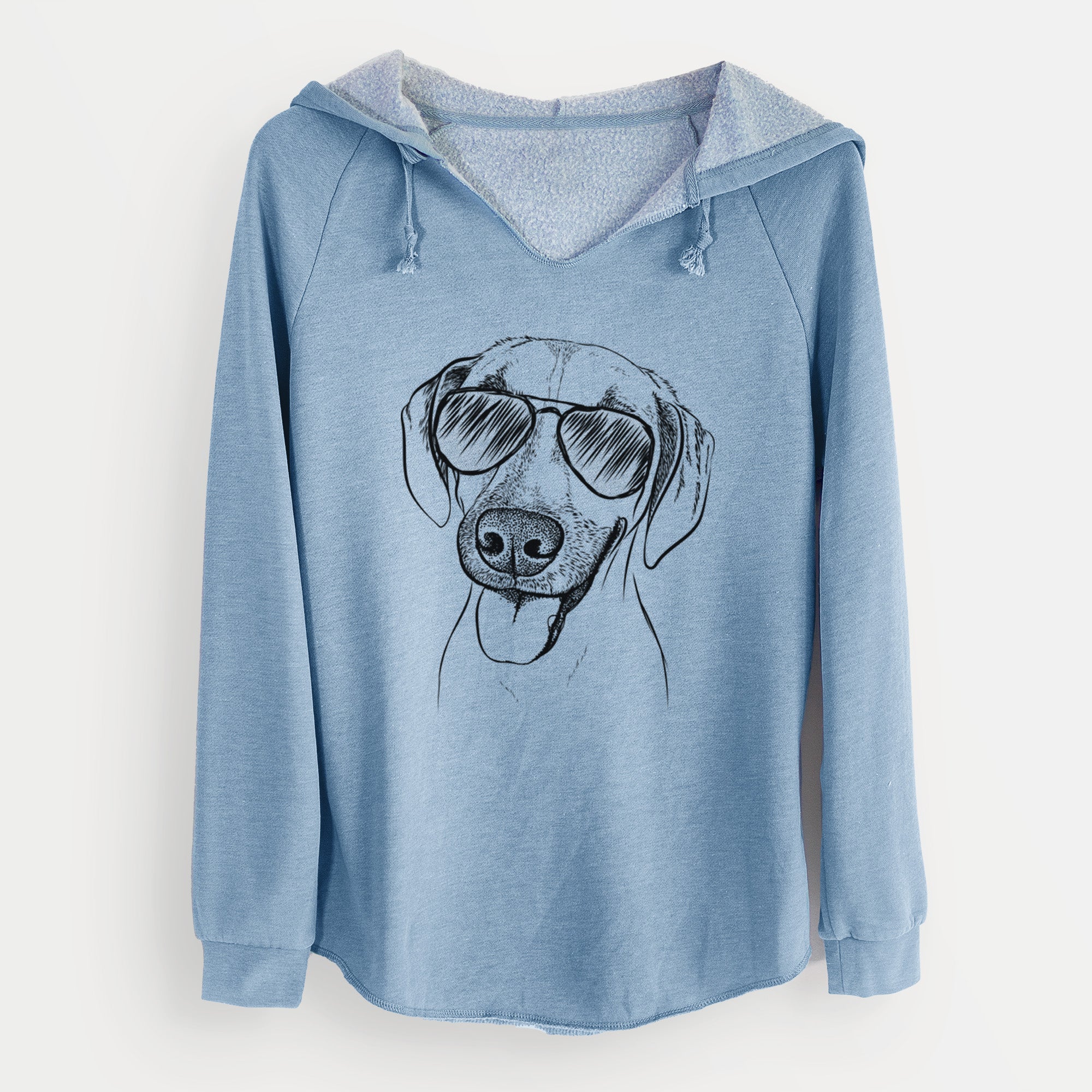 Aviator Malia the American Foxhound Mix - Cali Wave Hooded Sweatshirt