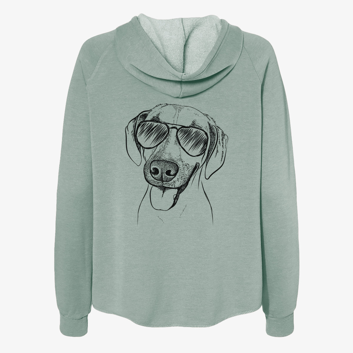 Malia the American Foxhound Mix - Women's Cali Wave Zip-Up Sweatshirt