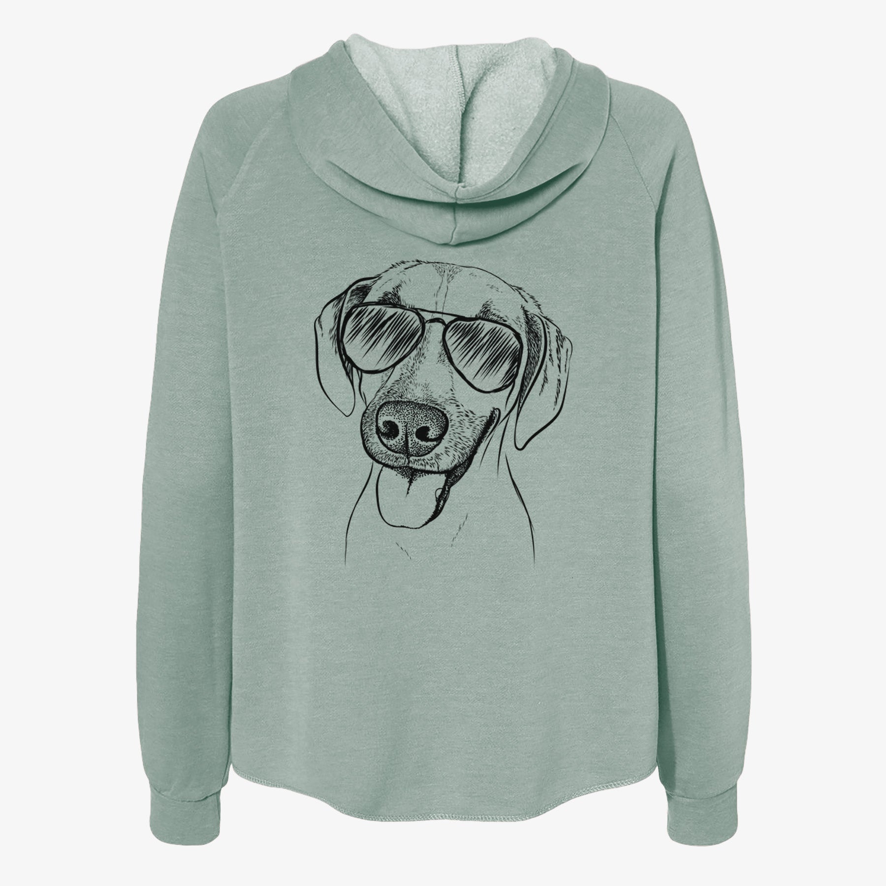 Malia the American Foxhound Mix - Women's Cali Wave Zip-Up Sweatshirt