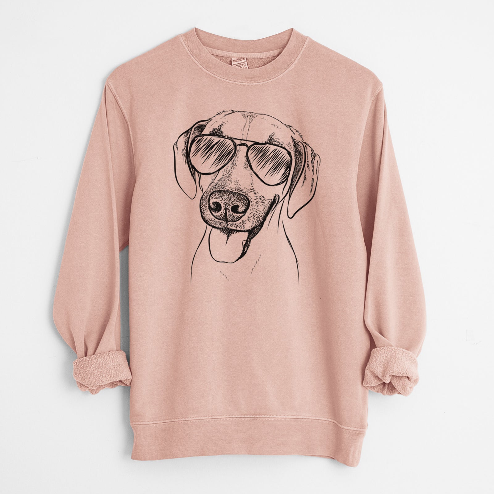Aviator Malia the American Foxhound Mix - Unisex Pigment Dyed Crew Sweatshirt