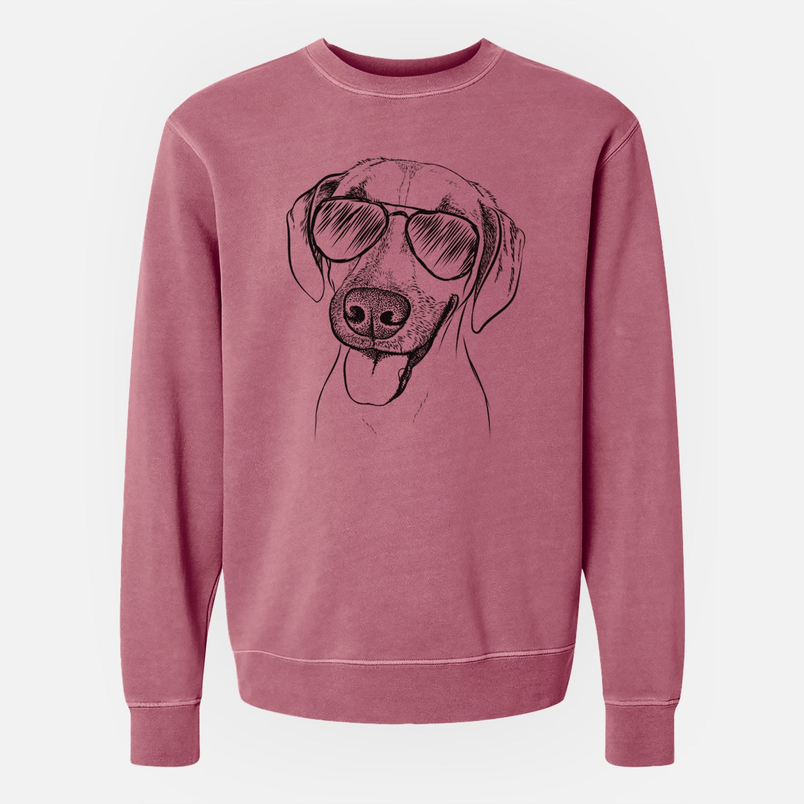 Aviator Malia the American Foxhound Mix - Unisex Pigment Dyed Crew Sweatshirt