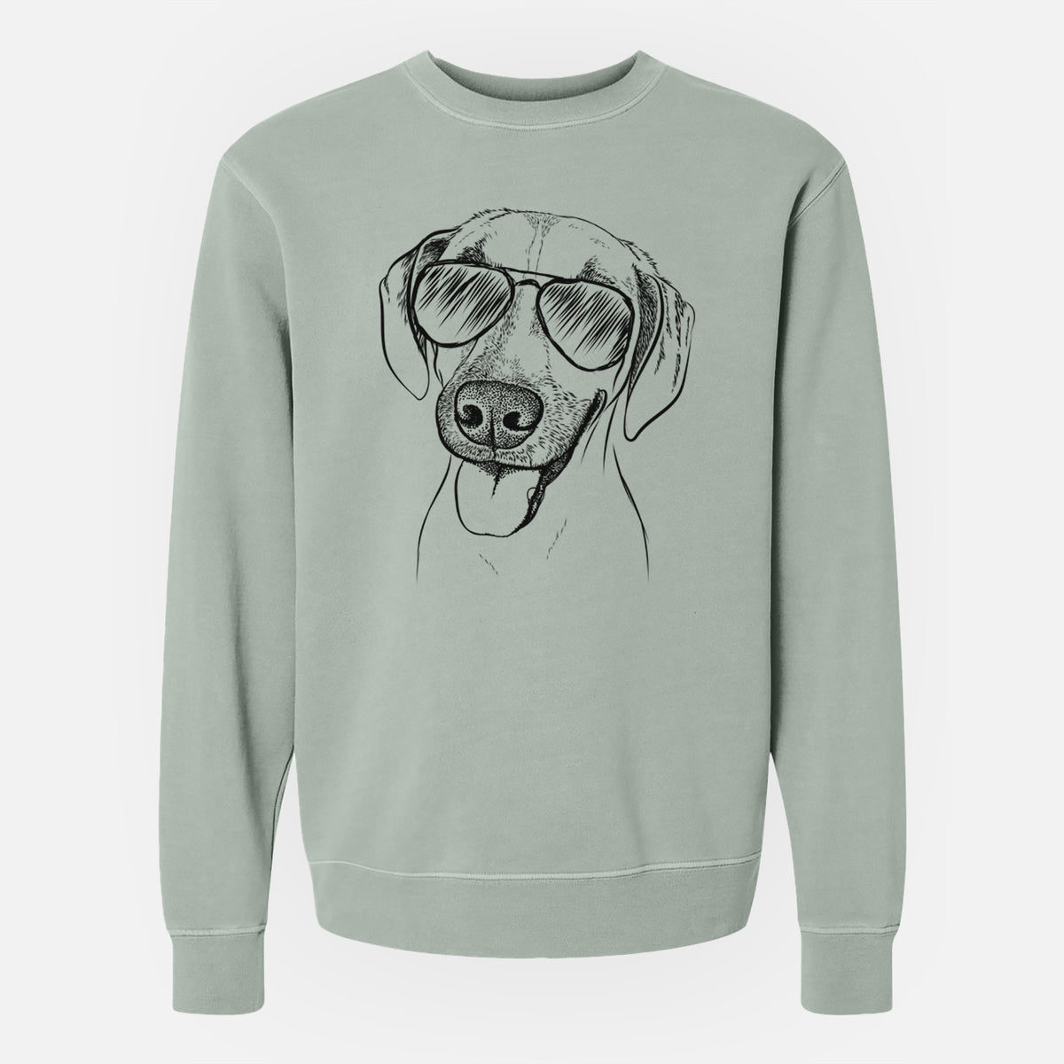 Aviator Malia the American Foxhound Mix - Unisex Pigment Dyed Crew Sweatshirt