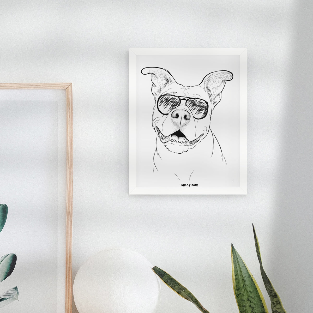Malibu the Staffordshire Terrier/Pitbull Mix Art Print