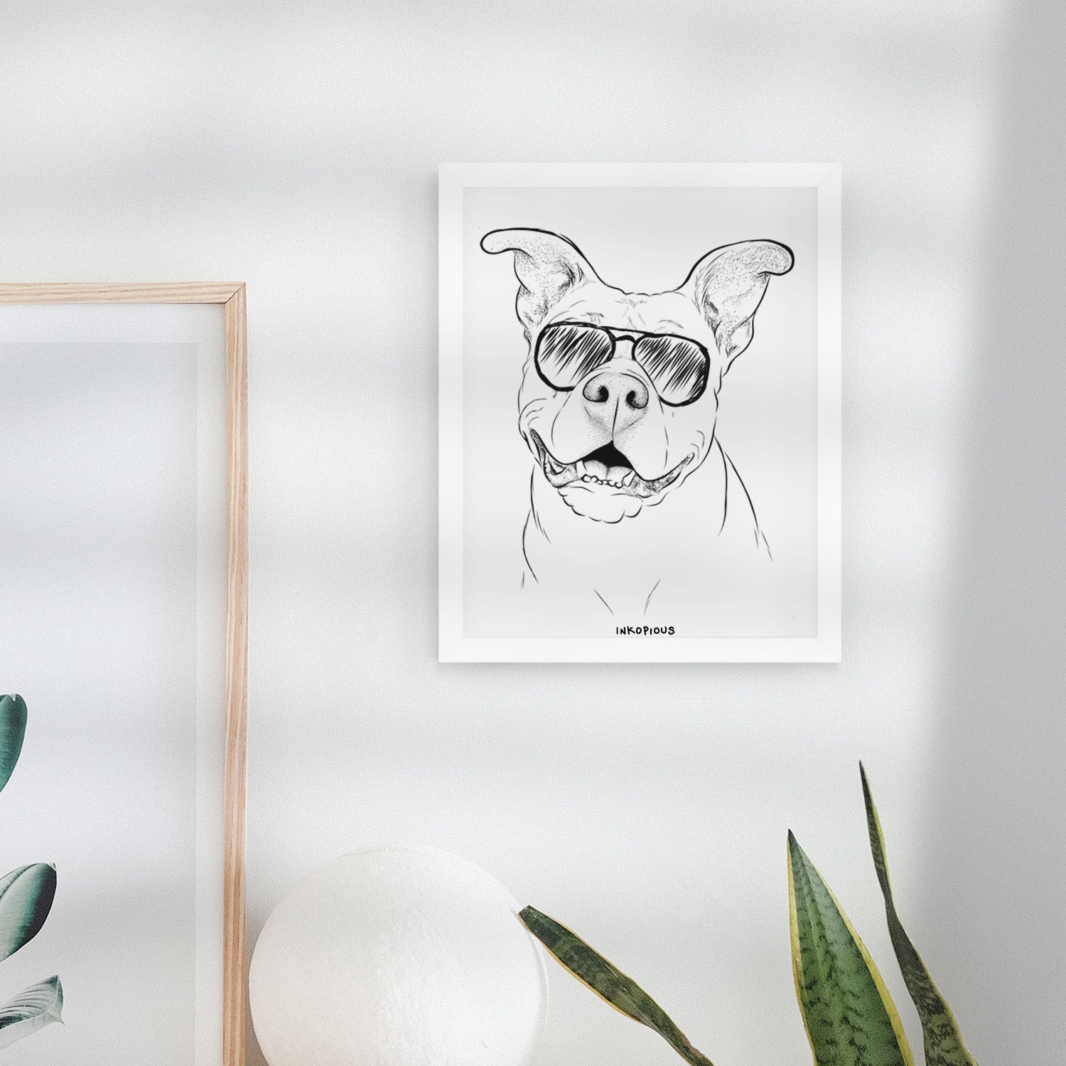 Malibu the Staffordshire Terrier/Pitbull Mix Art Print
