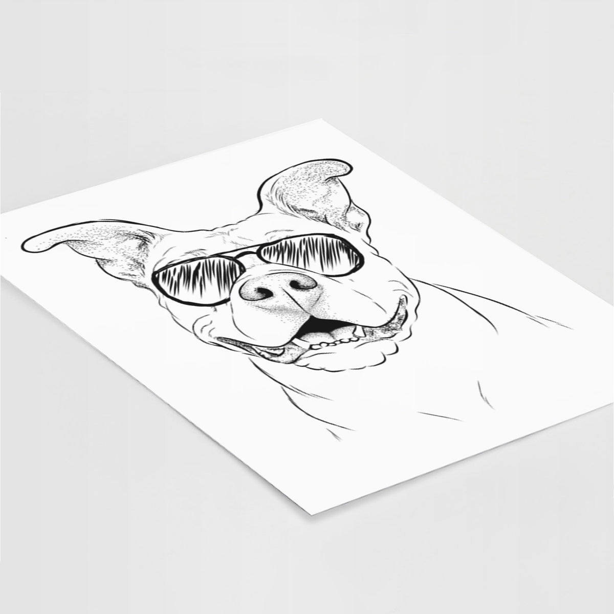 Malibu the Staffordshire Terrier/Pitbull Mix Art Print