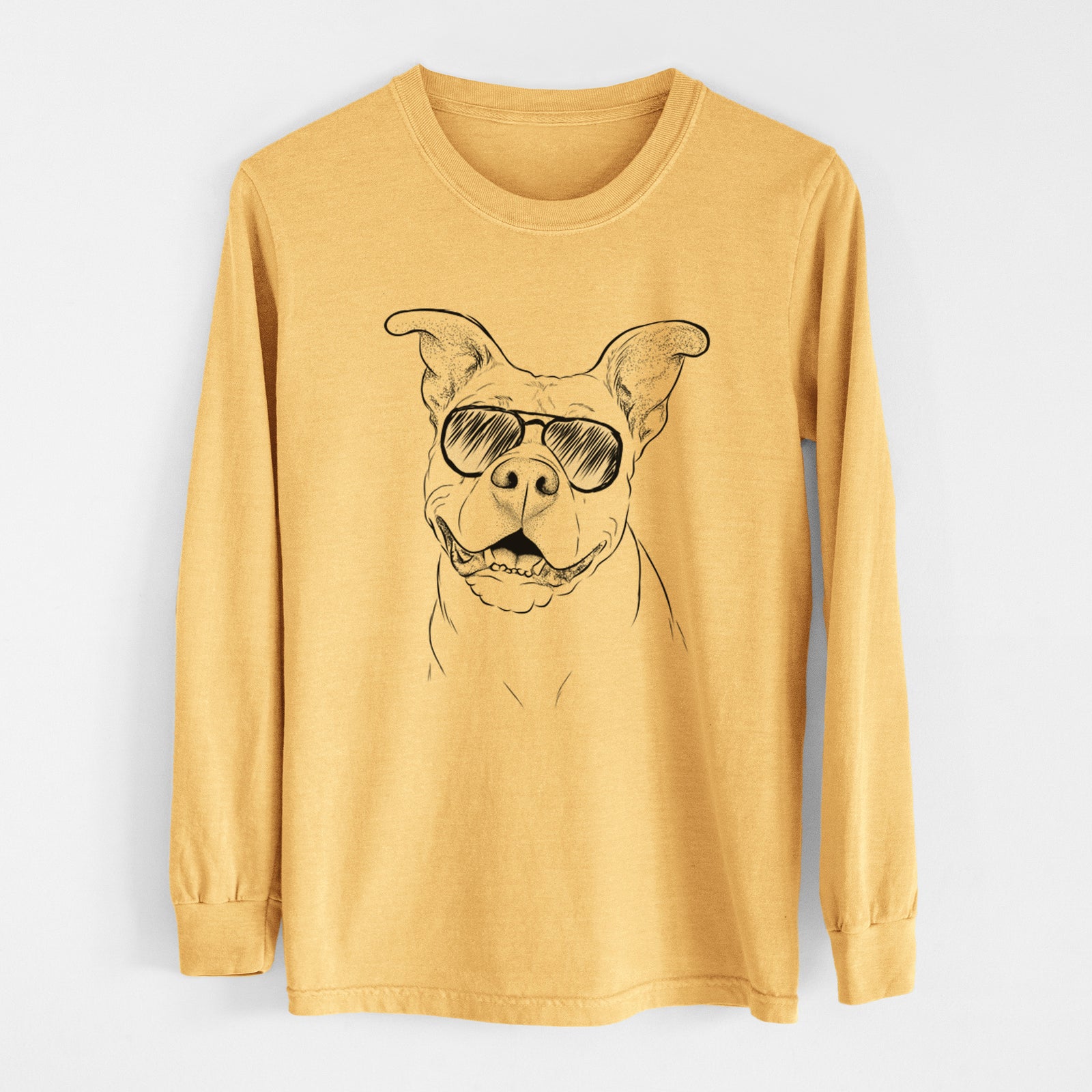 Aviators Malibu the Staffordshire Terrier/Pitbull Mix - Heavyweight 100% Cotton Long Sleeve