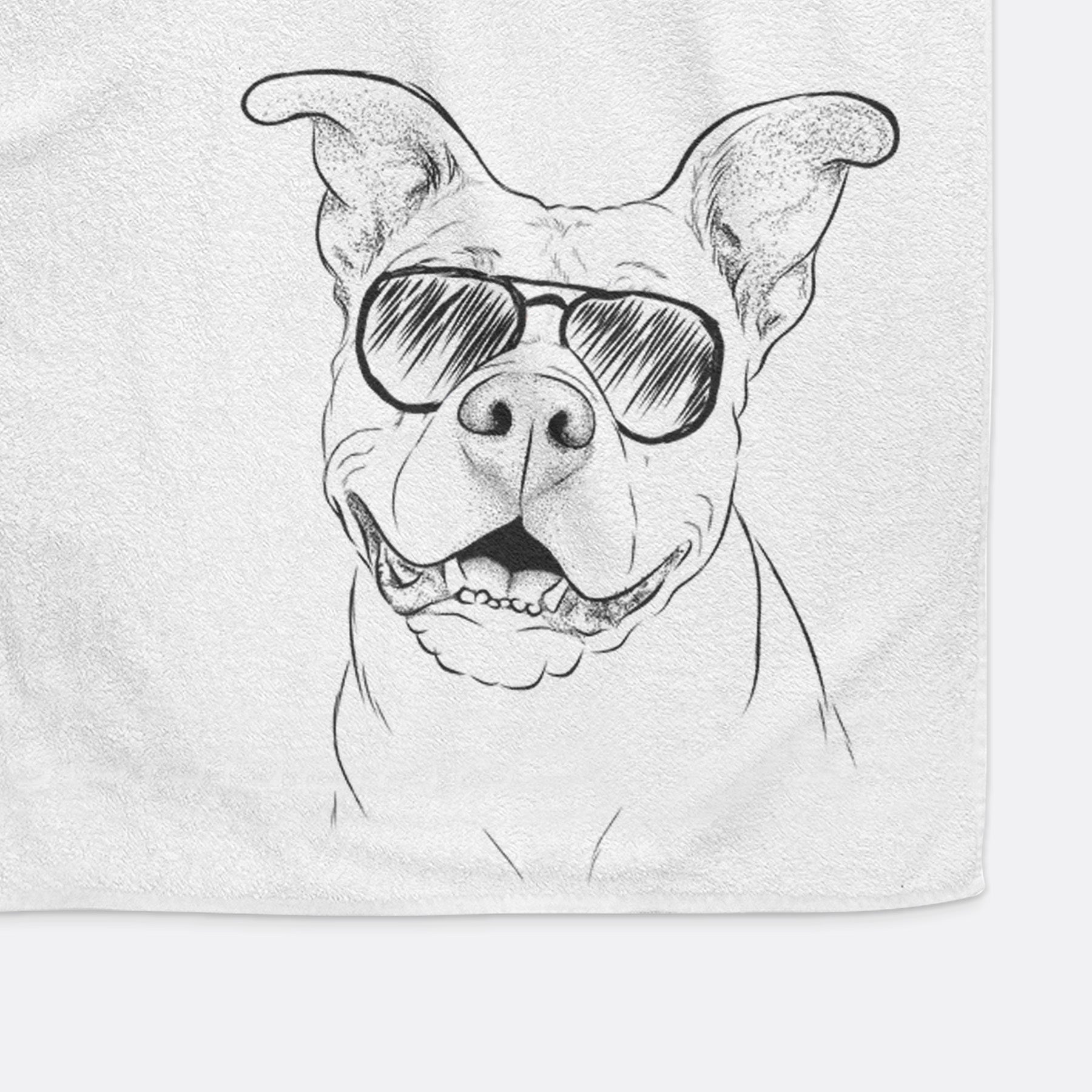 Malibu the Staffordshire Terrier/Pitbull Mix Decorative Hand Towel