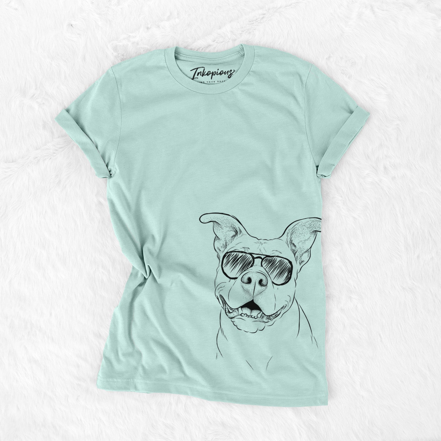 Aviator Malibu the Staffordshire Terrier/Pitbull Mix - Unisex Crewneck