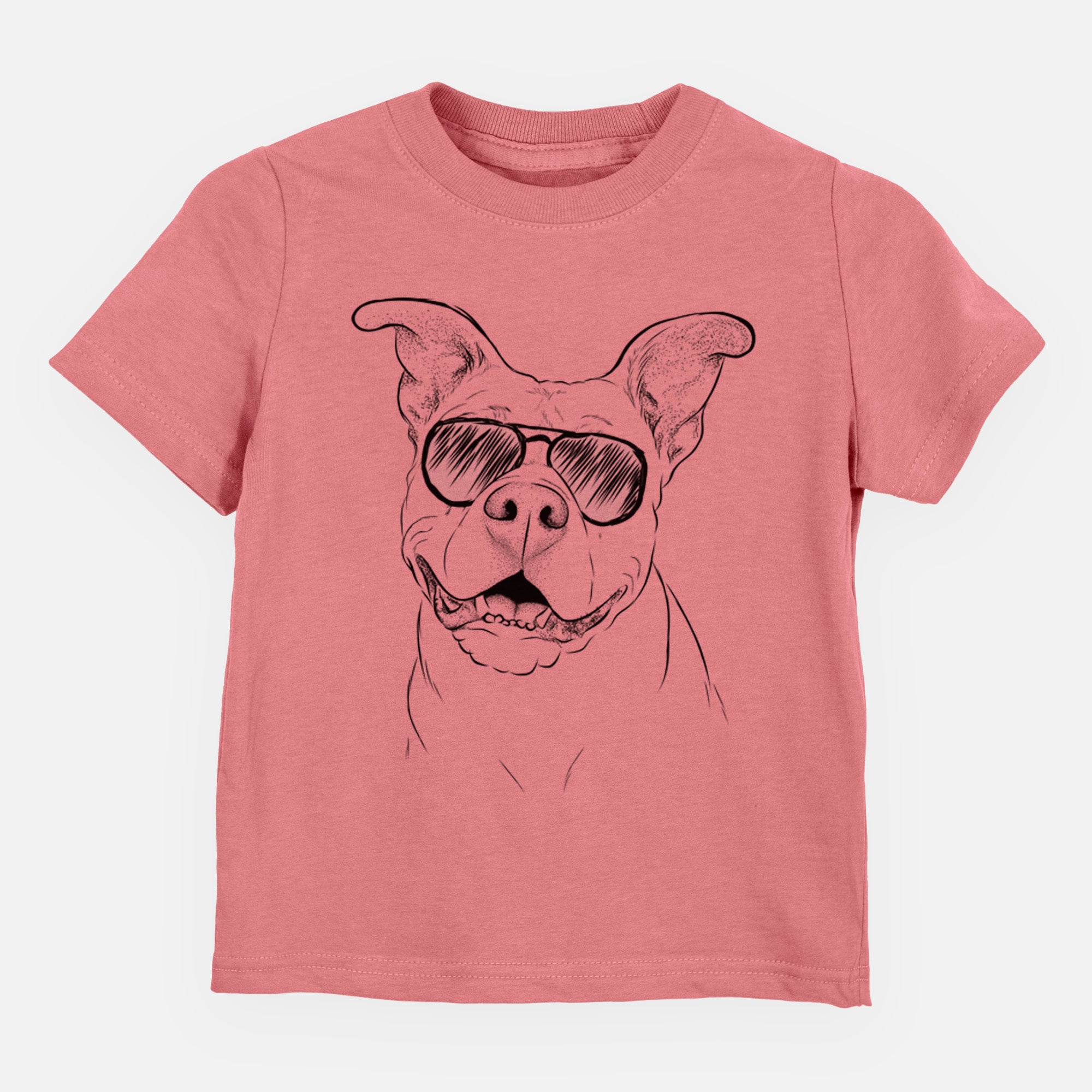 Aviator Malibu the Staffordshire Terrier/Pitbull Mix - Kids/Youth/Toddler Shirt