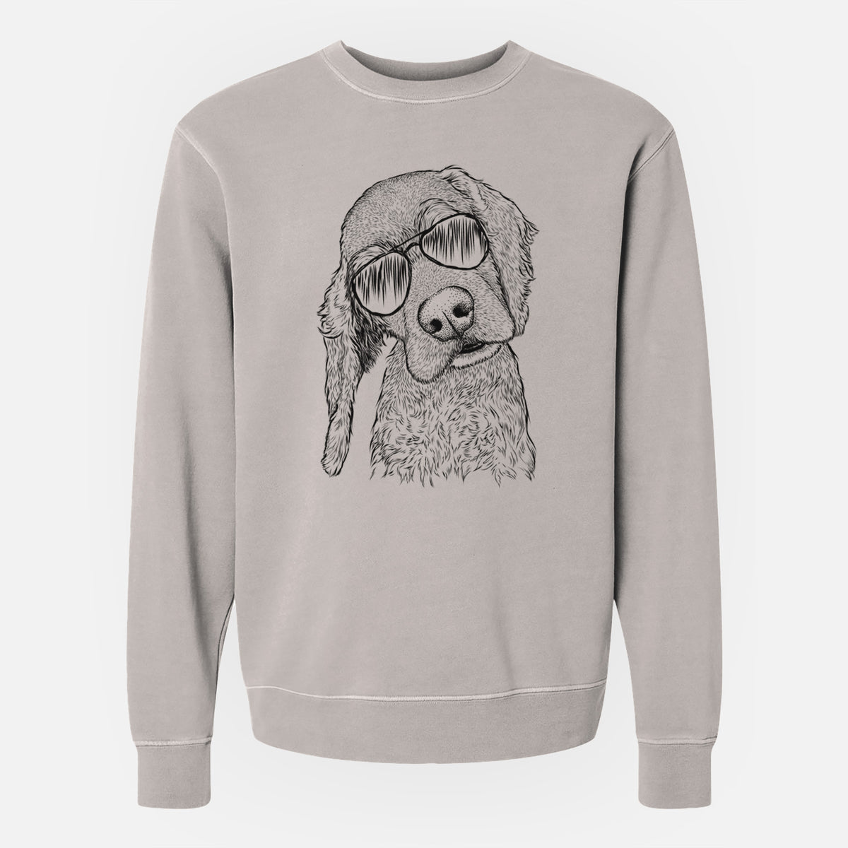 Aviator Mambo #5 the Cocker Spaniel - Unisex Pigment Dyed Crew Sweatshirt