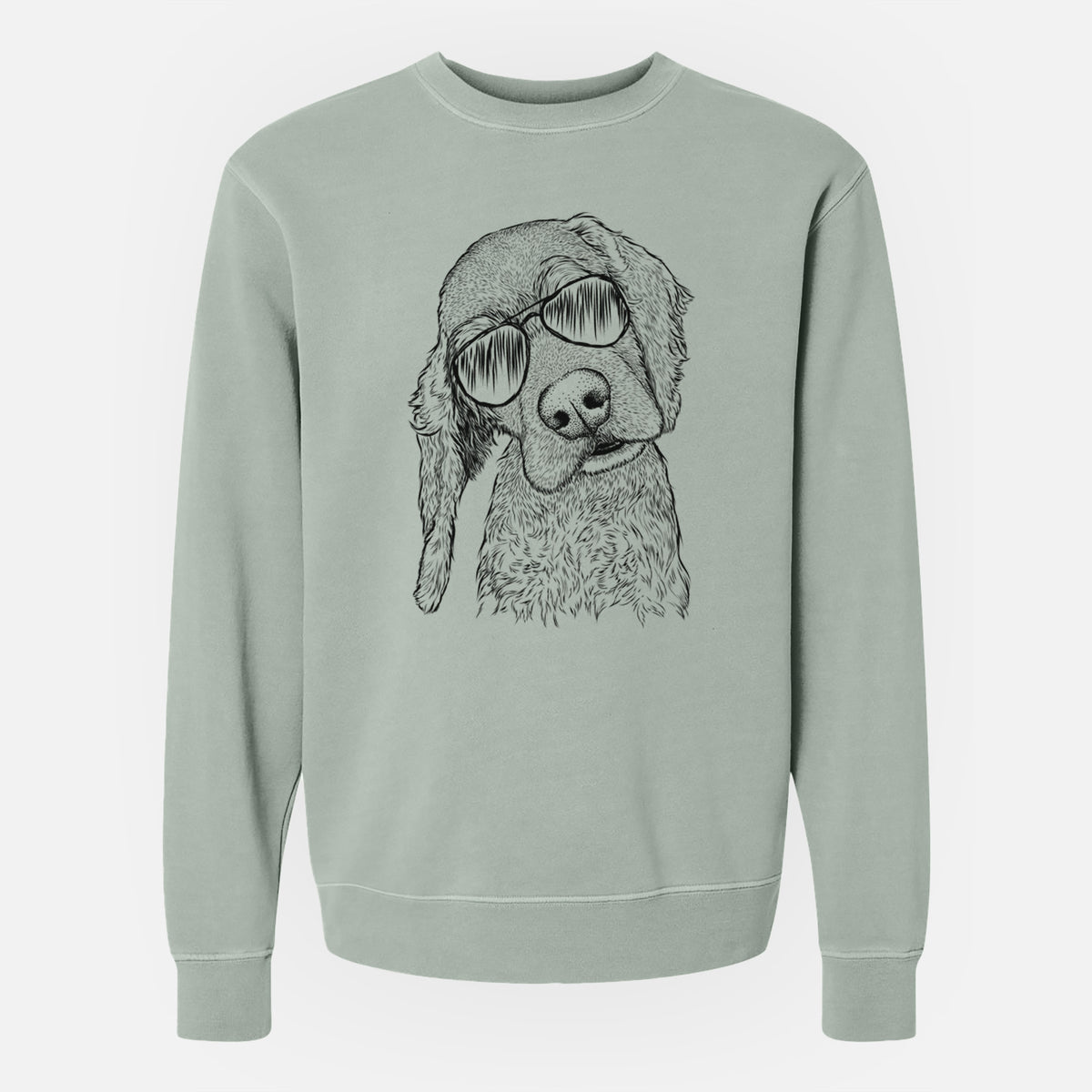Aviator Mambo #5 the Cocker Spaniel - Unisex Pigment Dyed Crew Sweatshirt