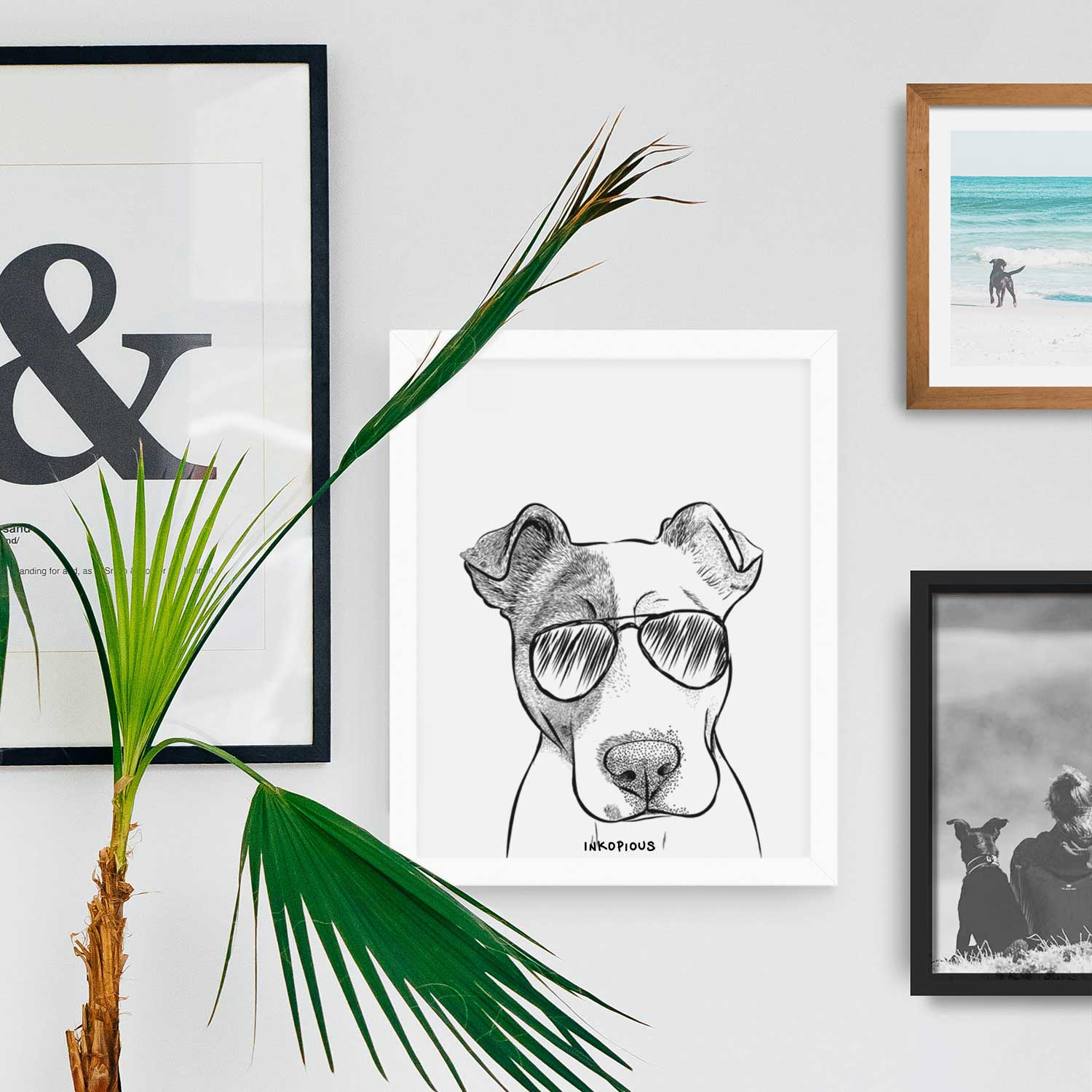 Manchi the Pitbull Mix Art Print