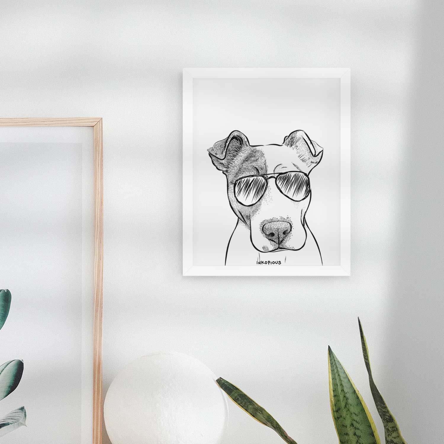 Manchi the Pitbull Mix Art Print