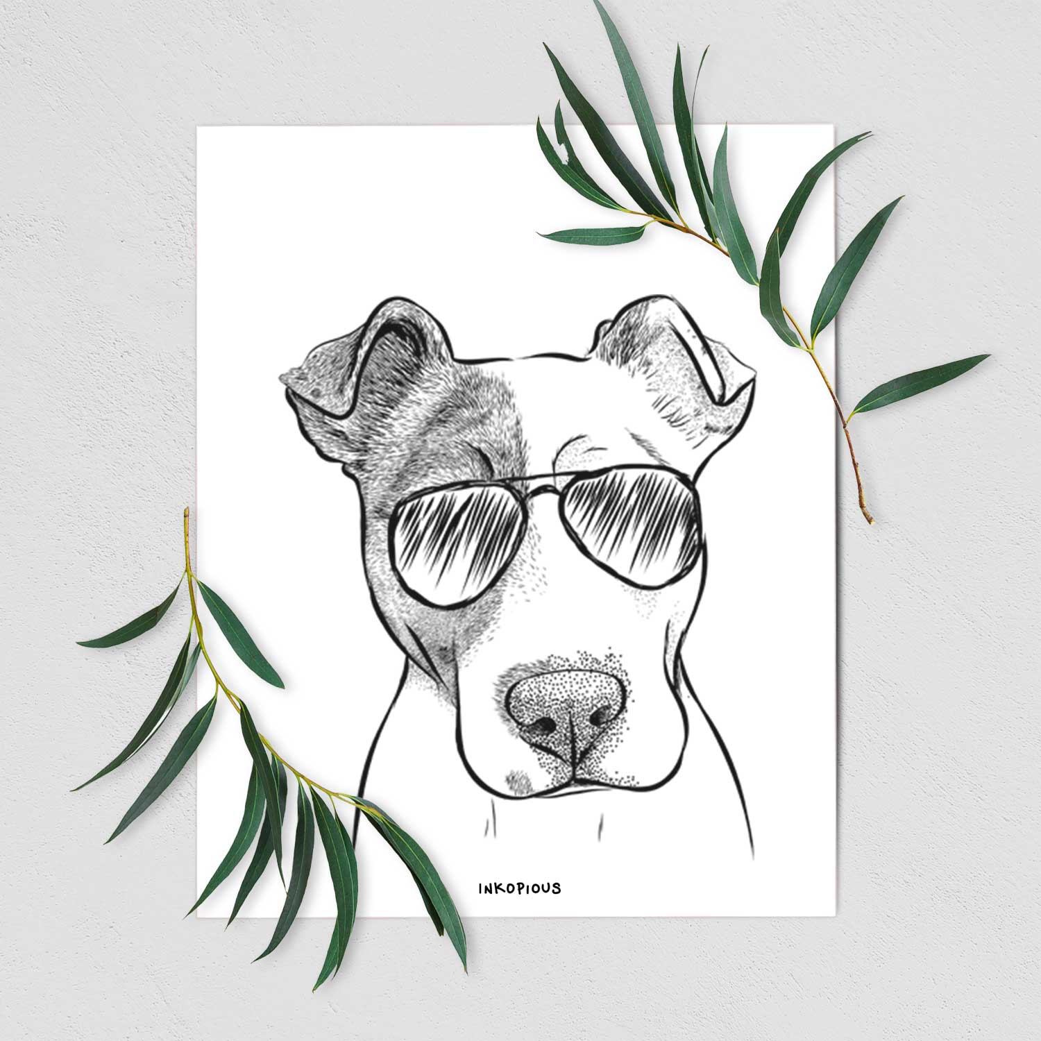 Manchi the Pitbull Mix Art Print