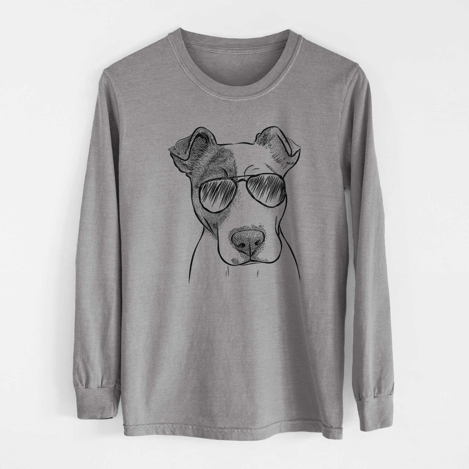 Aviators Manchi the Pitbull Mix - Heavyweight 100% Cotton Long Sleeve