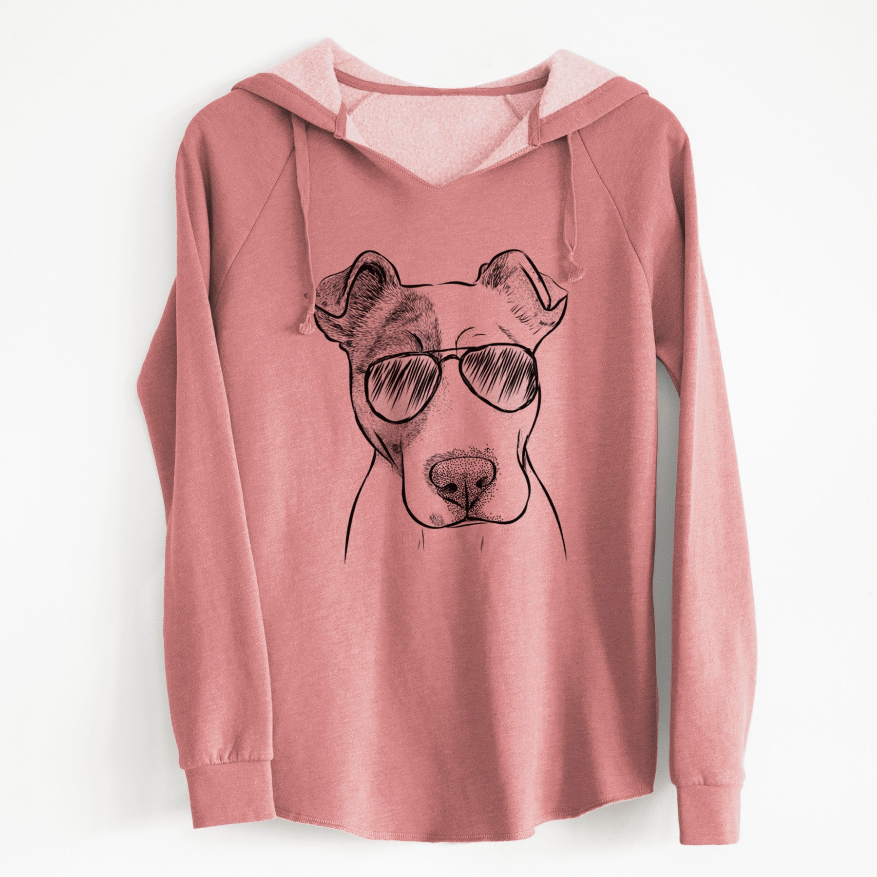 Aviator Manchi the Pitbull Mix - Cali Wave Hooded Sweatshirt