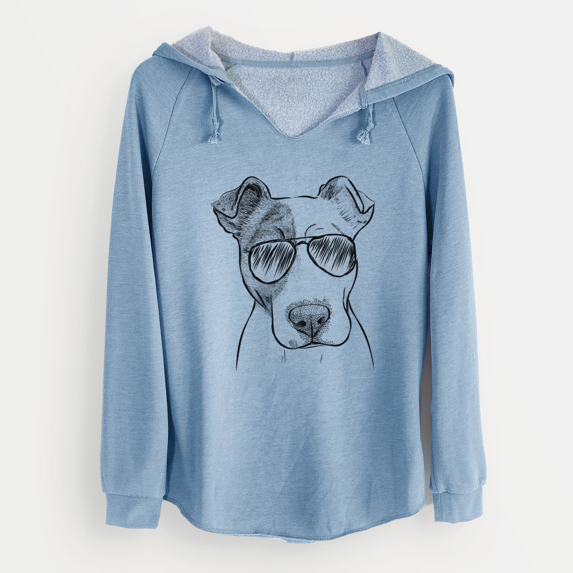 Aviator Manchi the Pitbull Mix - Cali Wave Hooded Sweatshirt