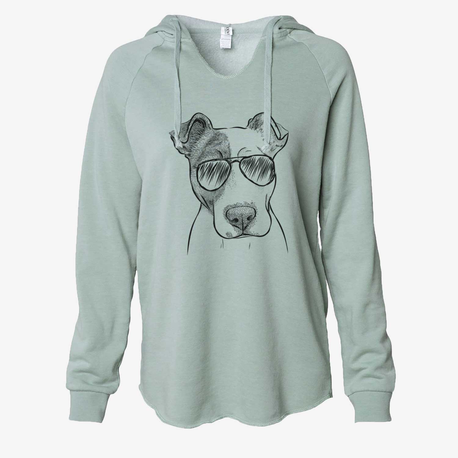 Manchi the Pitbull Mix - Cali Wave Hooded Sweatshirt