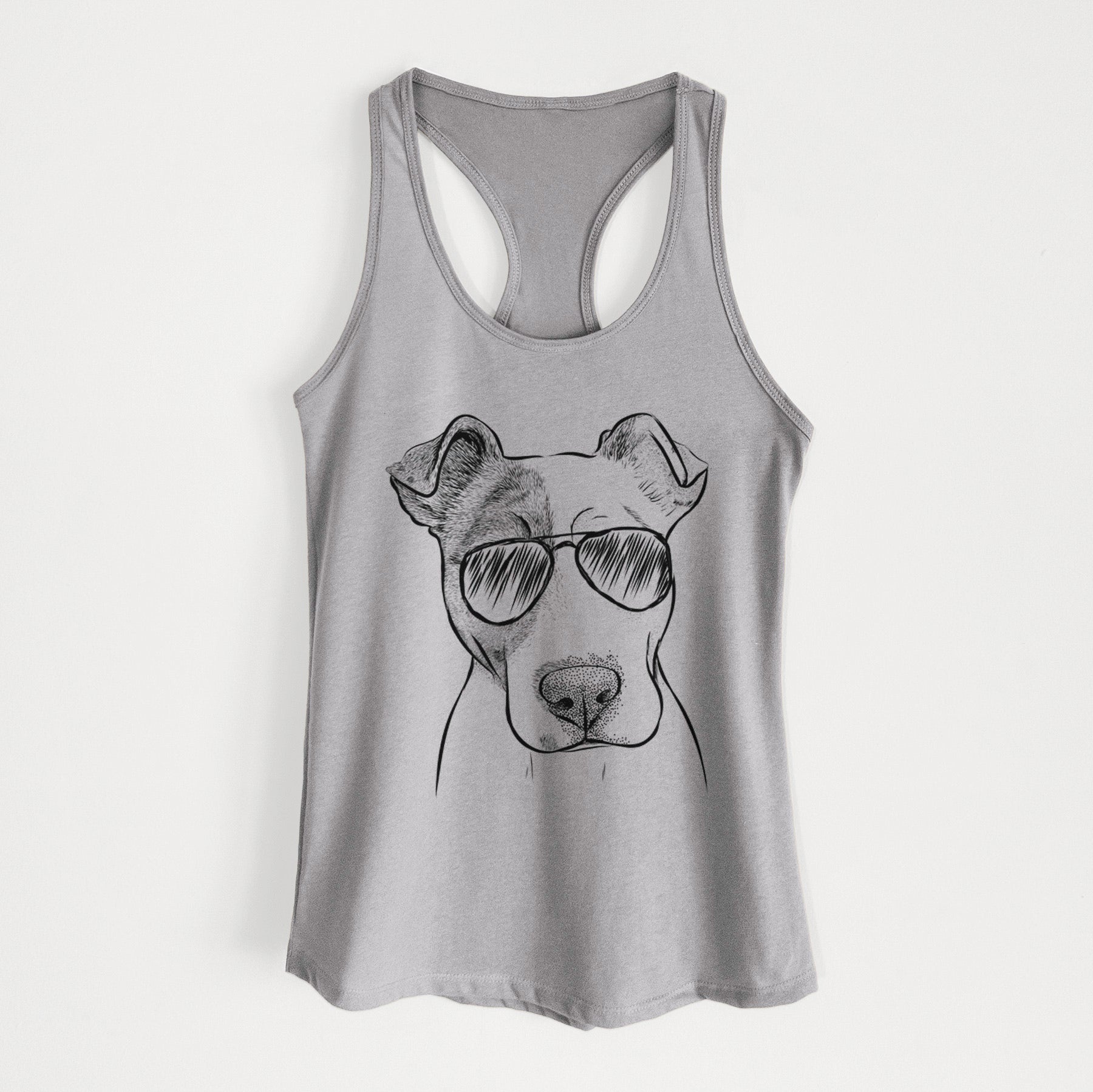 Manchi the Pitbull Mix - Women's Racerback Tanktop