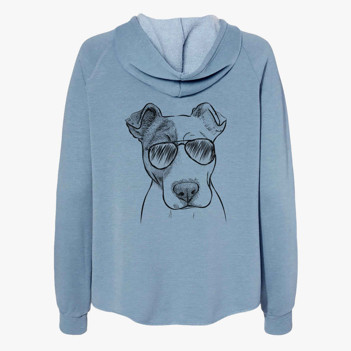 Manchi the Pitbull Mix - Women's Cali Wave Zip-Up Sweatshirt