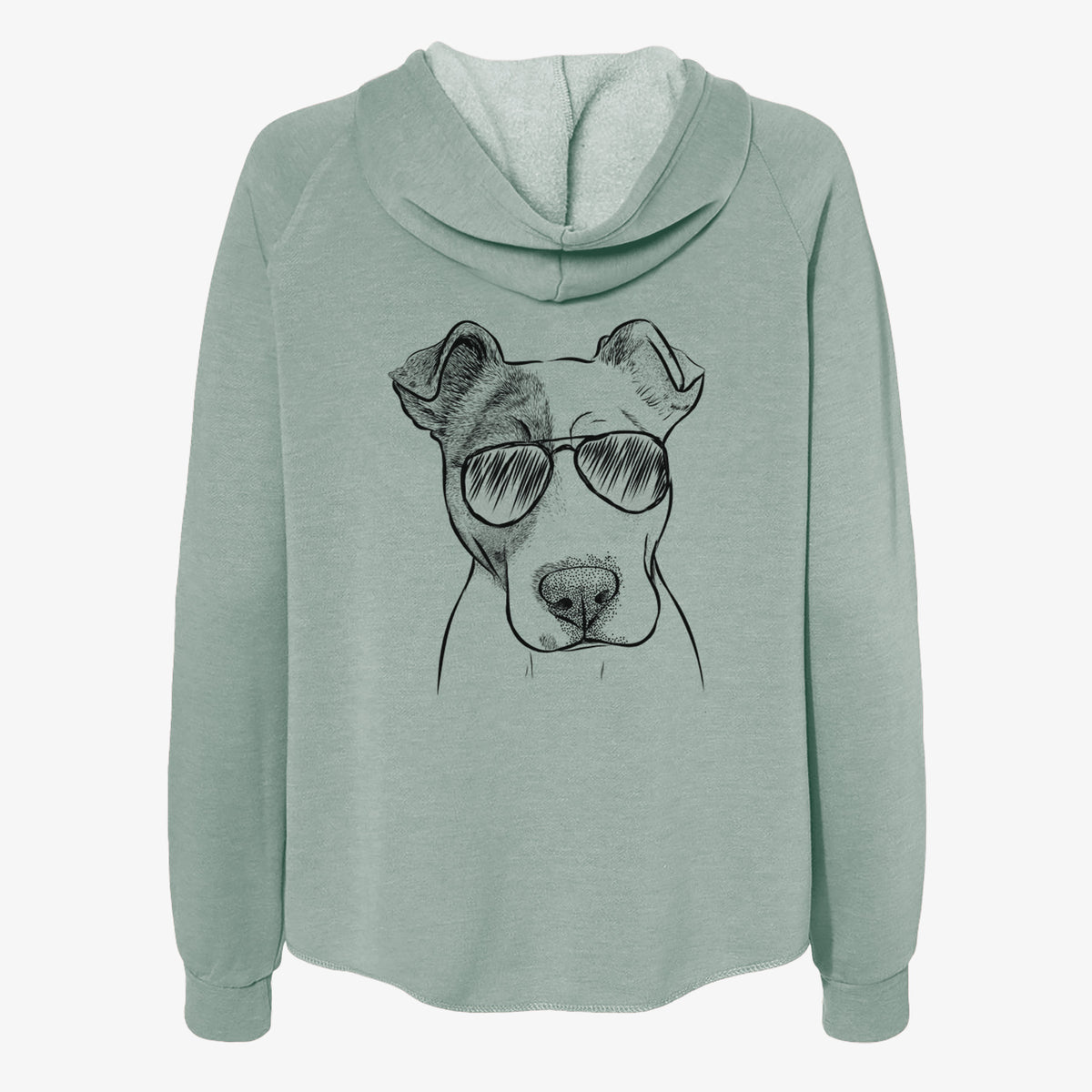 Manchi the Pitbull Mix - Women's Cali Wave Zip-Up Sweatshirt