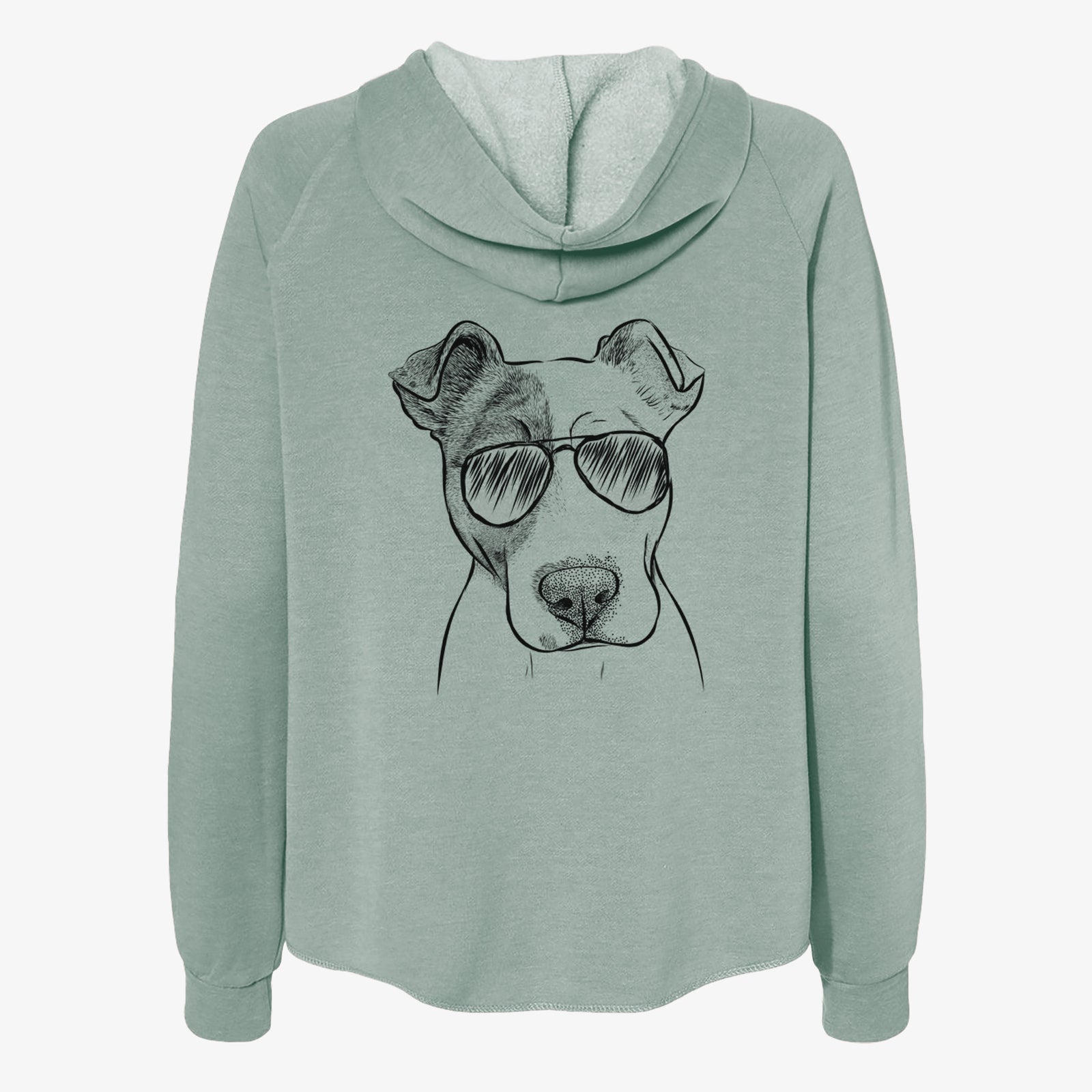 Manchi the Pitbull Mix - Women's Cali Wave Zip-Up Sweatshirt