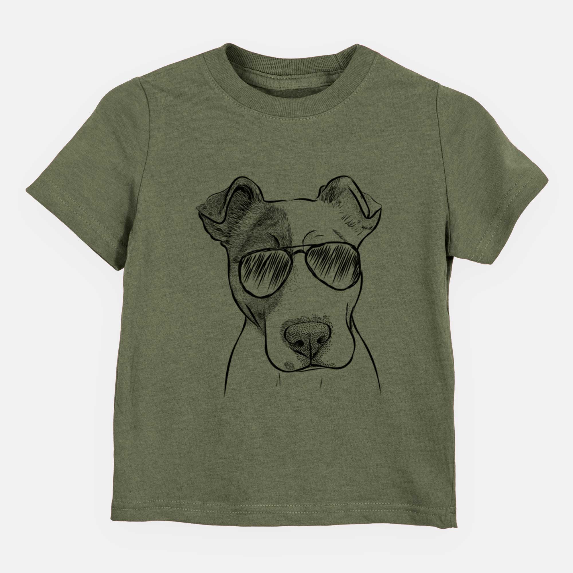 Aviator Manchi the Pitbull Mix - Kids/Youth/Toddler Shirt