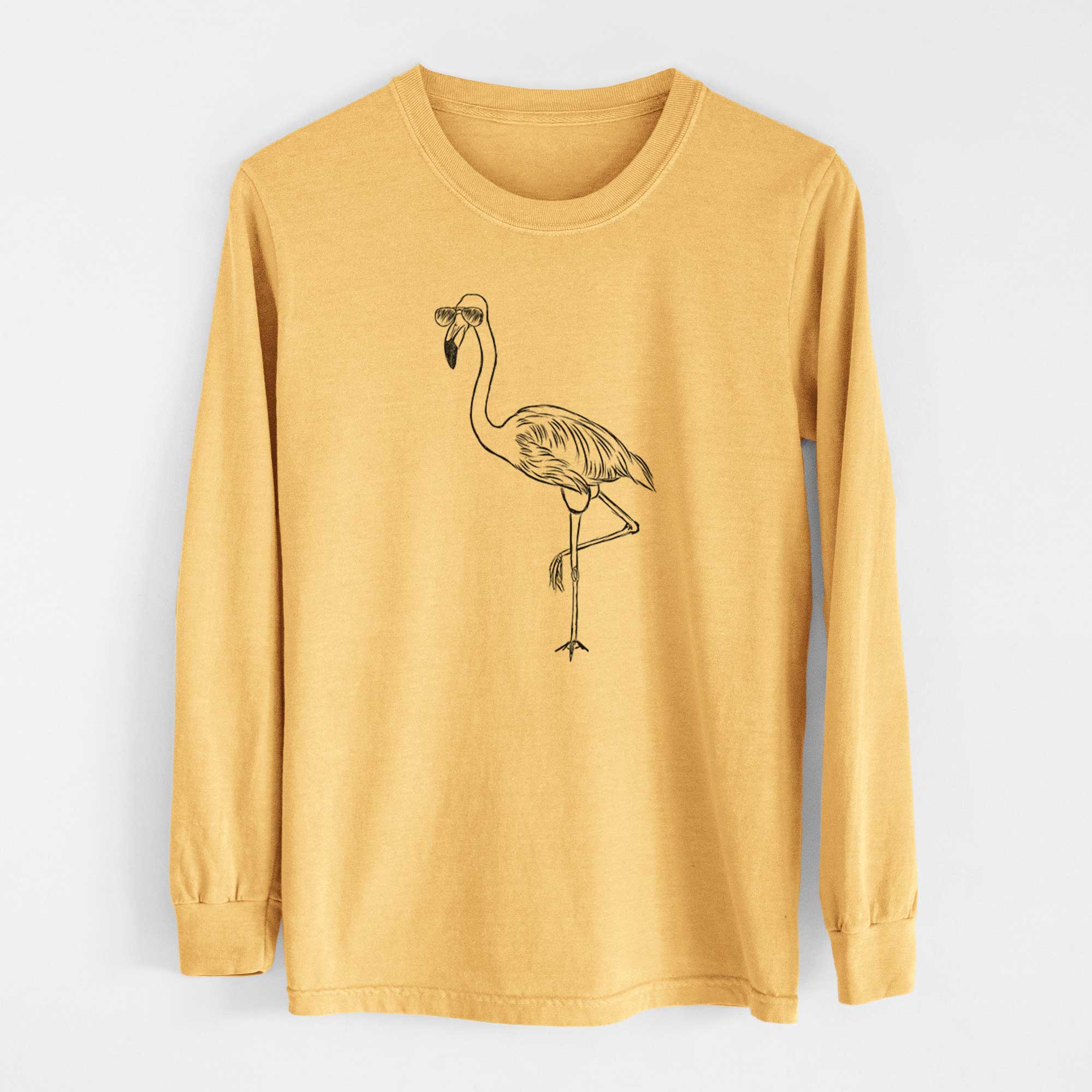 Aviators Mango the Flamingo - Heavyweight 100% Cotton Long Sleeve