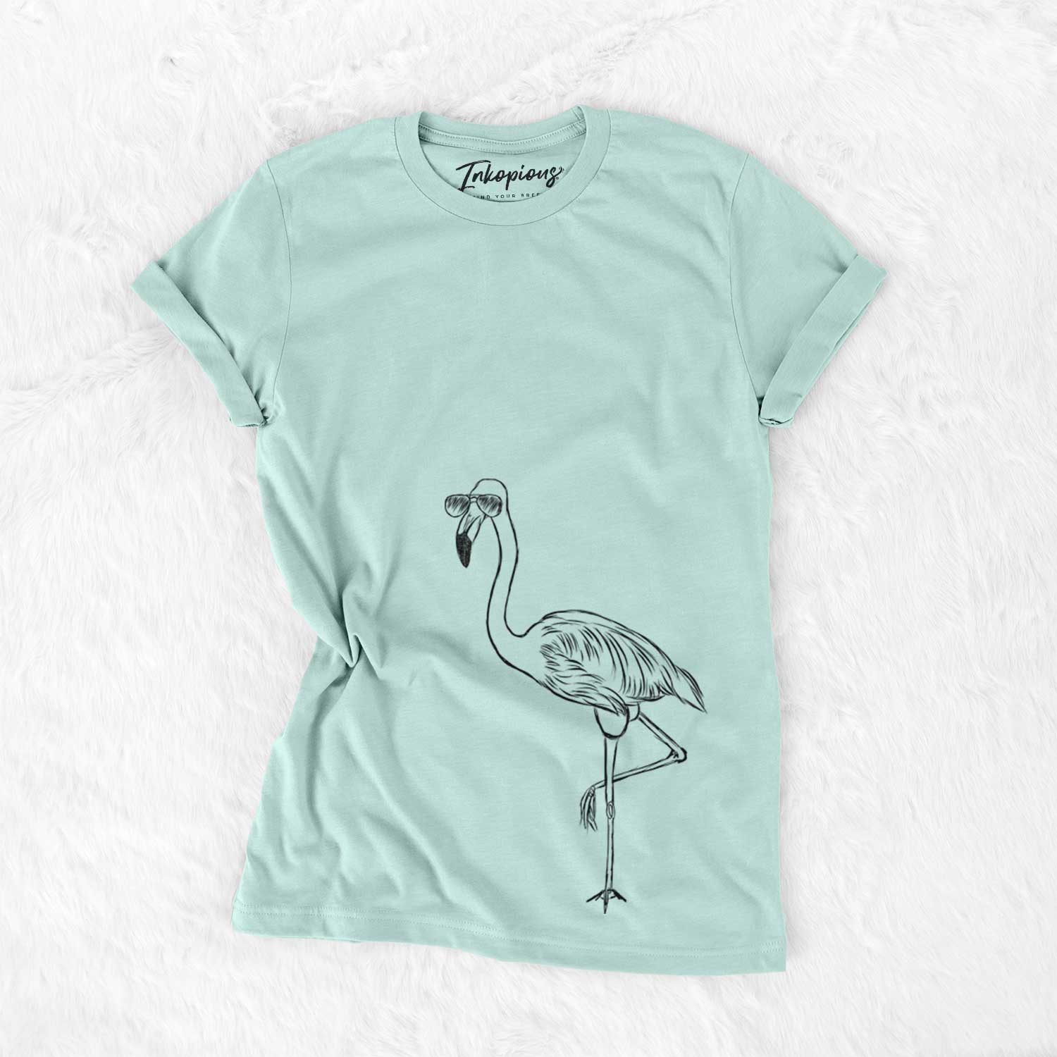 Aviator Mango the Flamingo - Unisex Crewneck