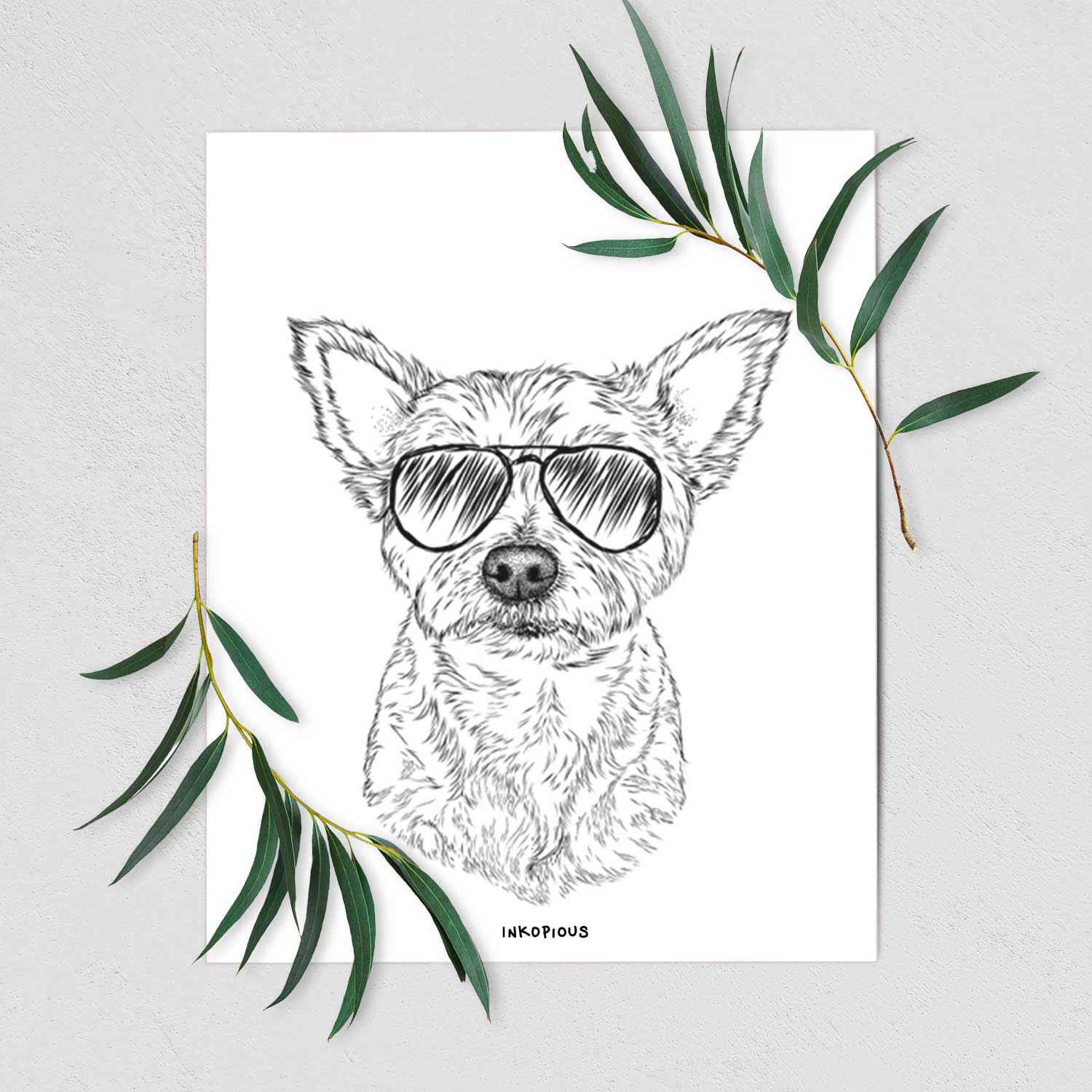 Mango the Yorker Cairn Terrier Art Print