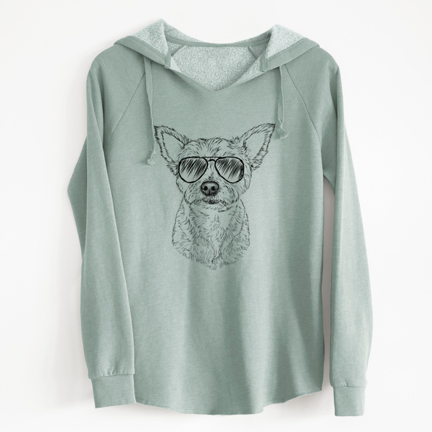 Aviator Mango the Yorker Cairn Terrier Mix - Cali Wave Hooded Sweatshirt