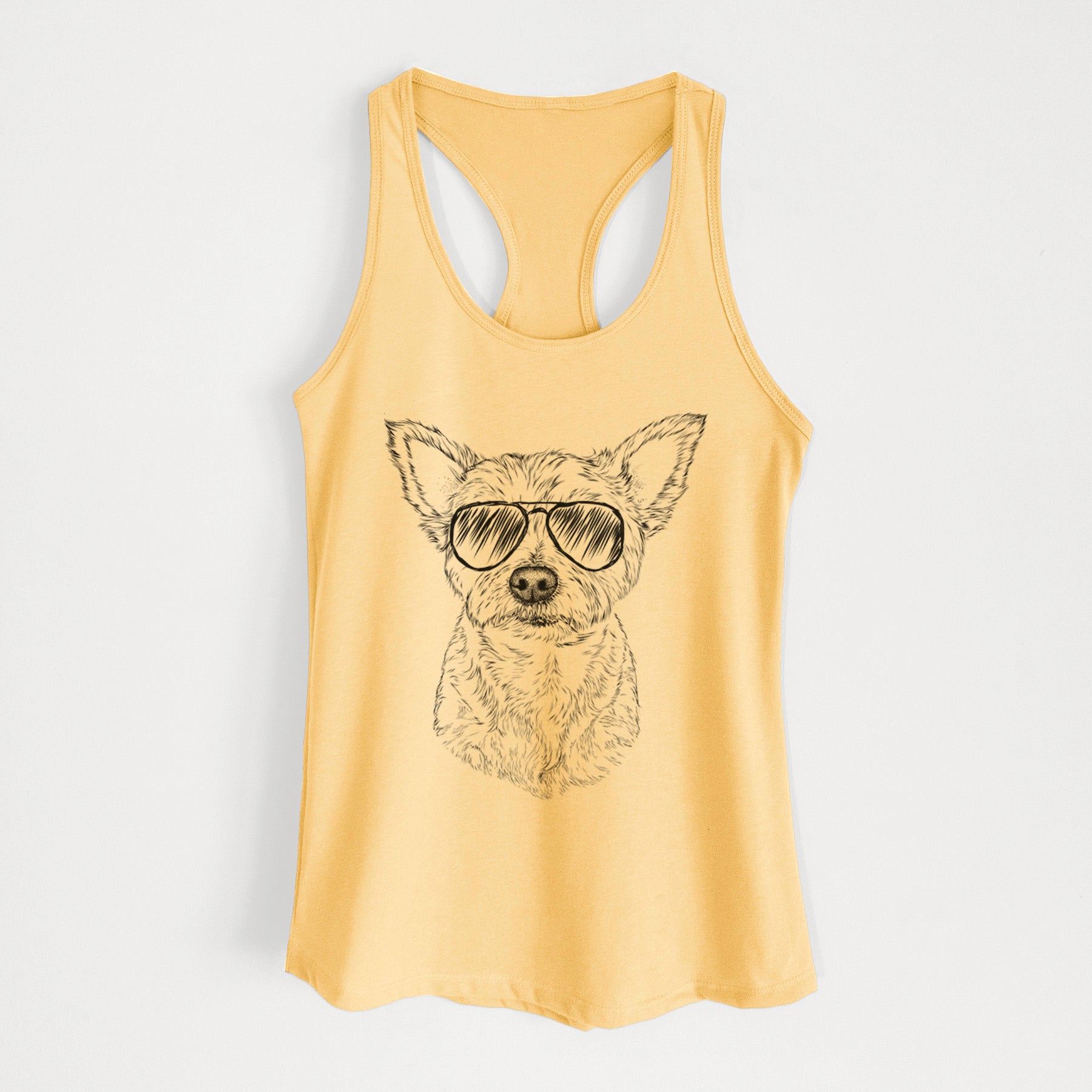 Mango the Yorker Cairn Terrier Mix - Women's Racerback Tanktop