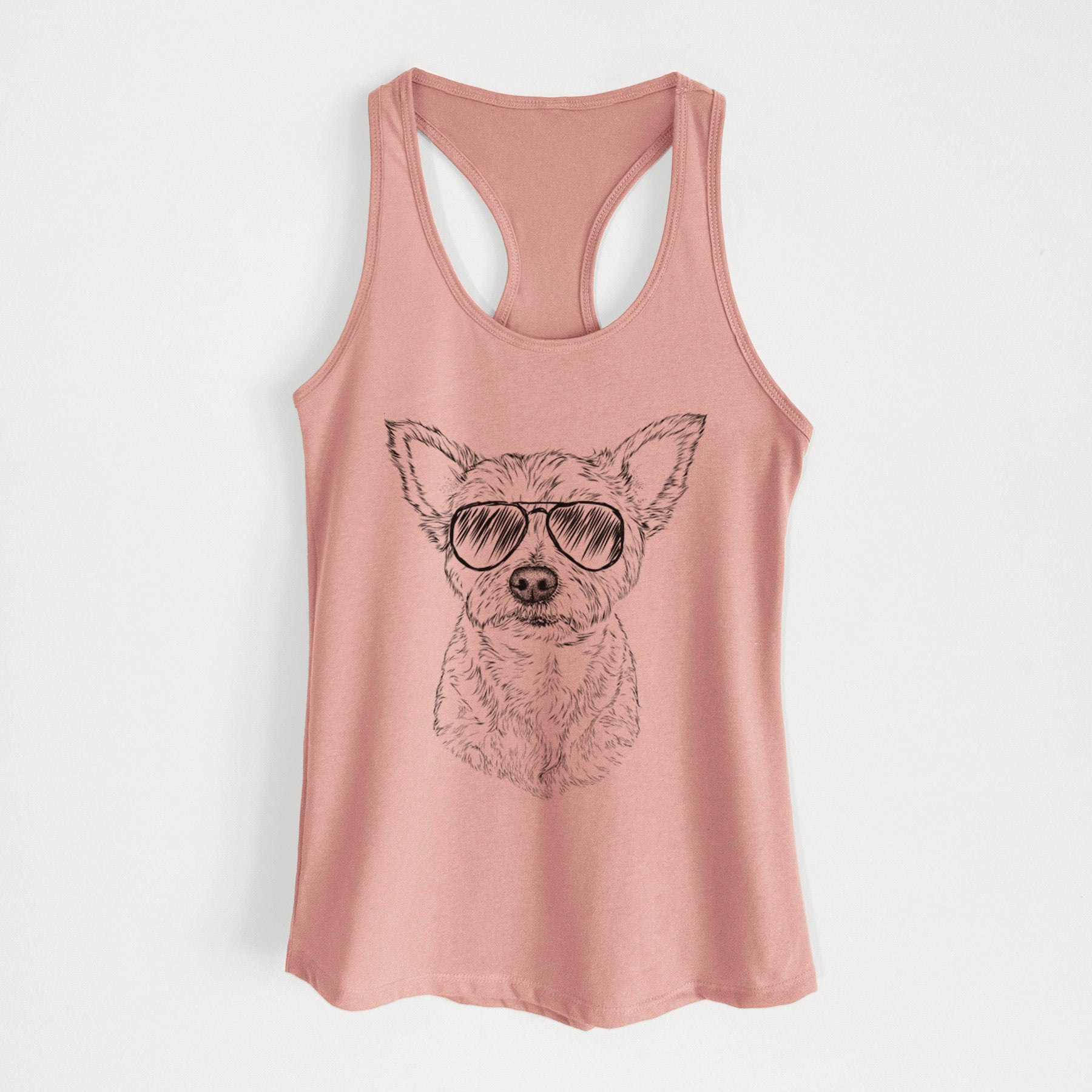 Mango the Yorker Cairn Terrier Mix - Women's Racerback Tanktop