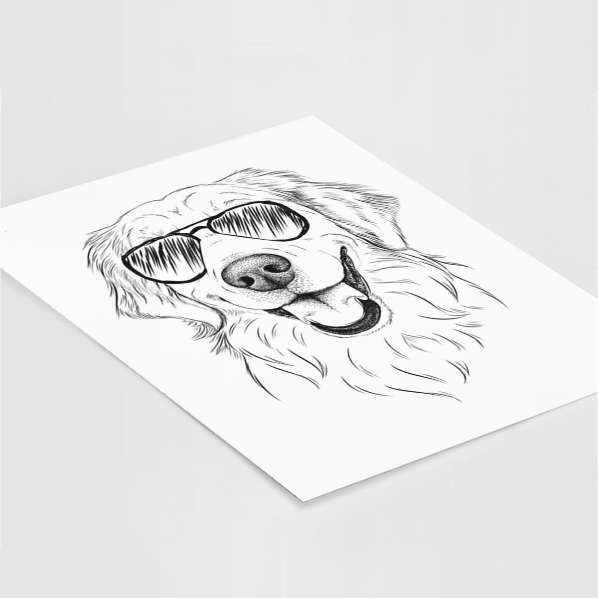 Maple the Golden Retriever Art Print